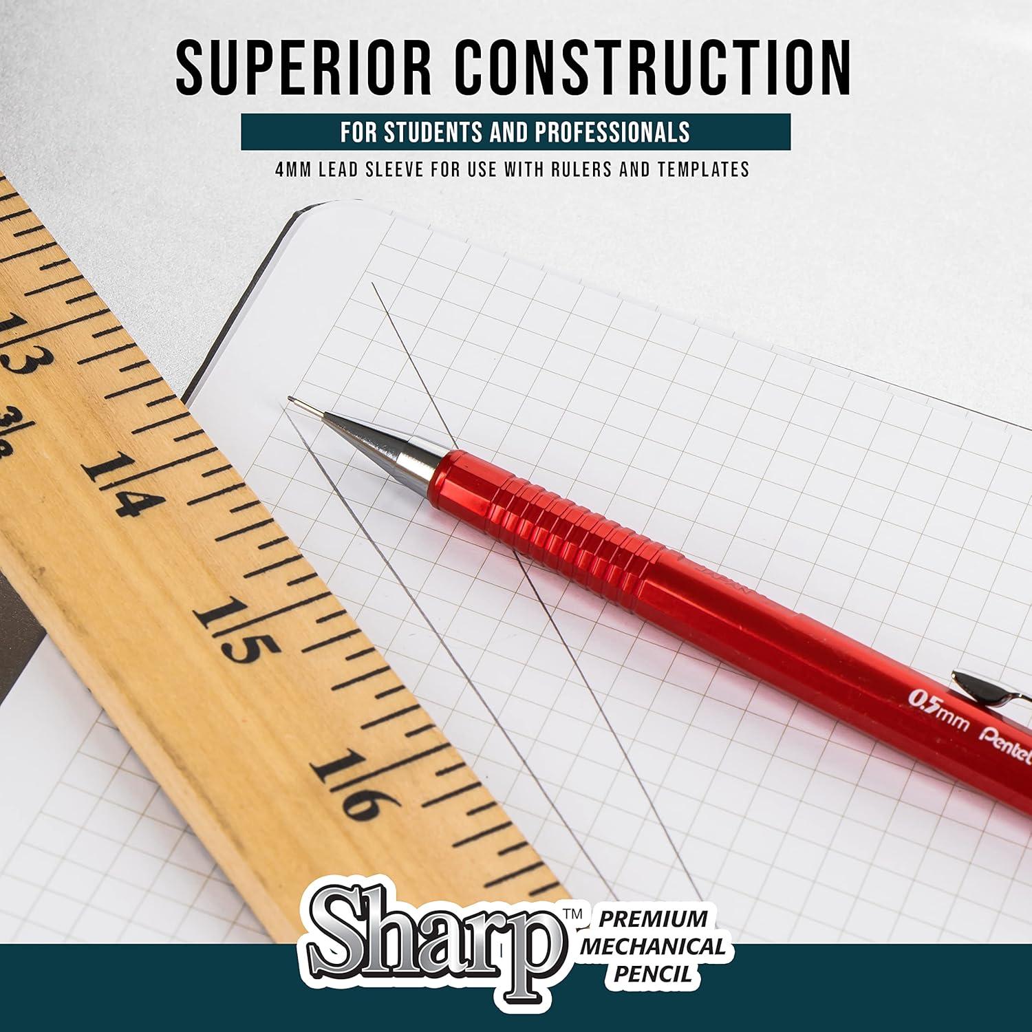 Lápiz Mecánico Pentel Sharp 0.5mm Paquete de 4 Colores