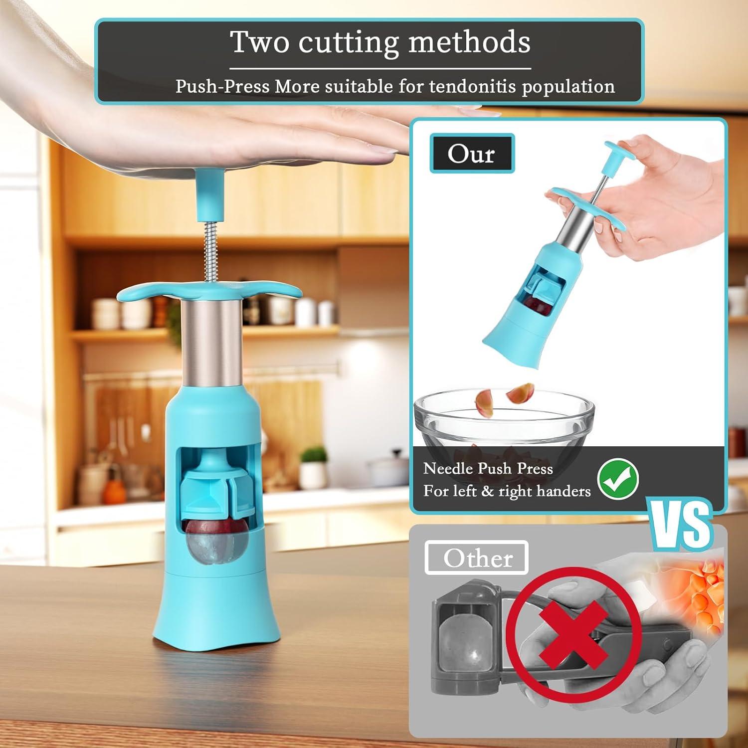 Cortador de Uvas PIUGERU Azul con 2 Cepillos de Limpieza