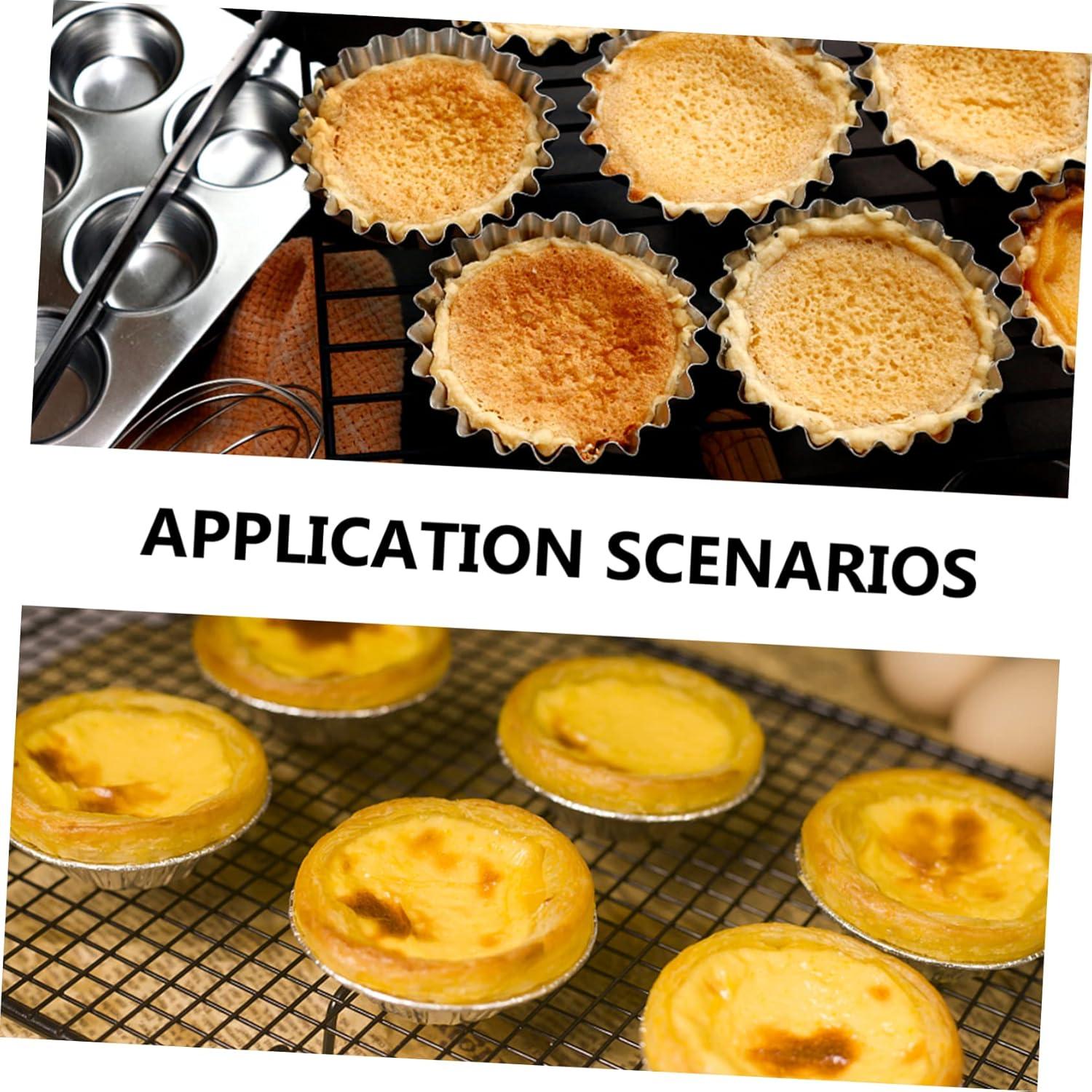 Moldes de Tartas y Cupcakes Unomor 6 Piezas Acero Inoxidable