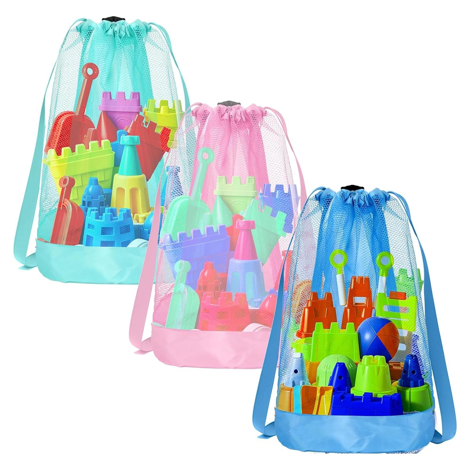 Mochila de Malla Vodolo 3pcs para Juguetes de Playa