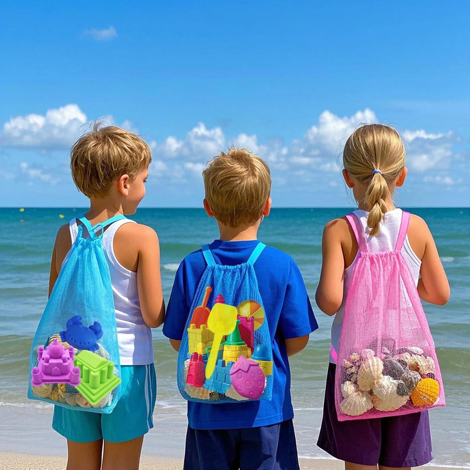 Mochila de Malla Vodolo 3pcs para Juguetes de Playa