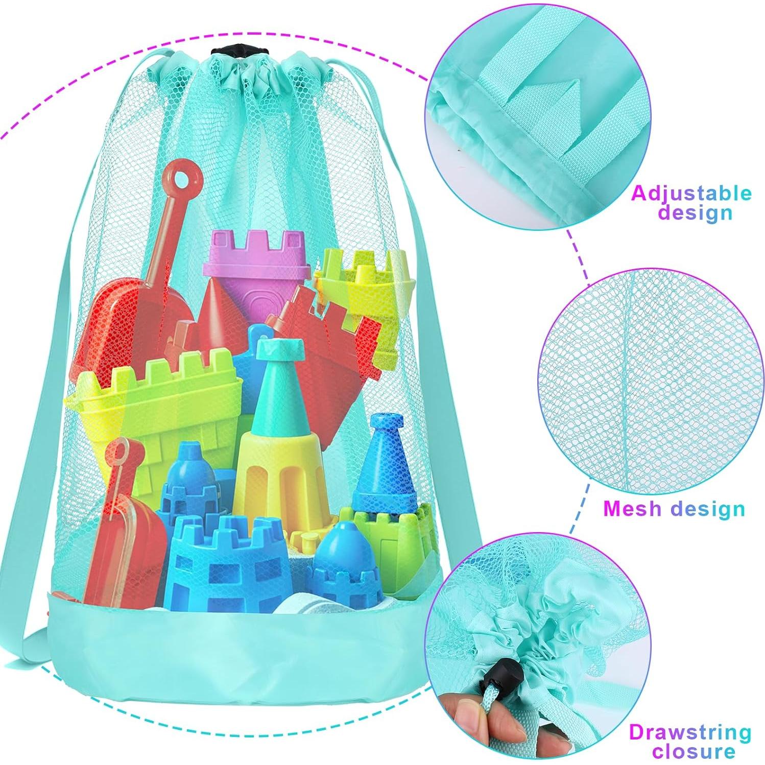 Mochila de Malla Vodolo 3pcs para Juguetes de Playa