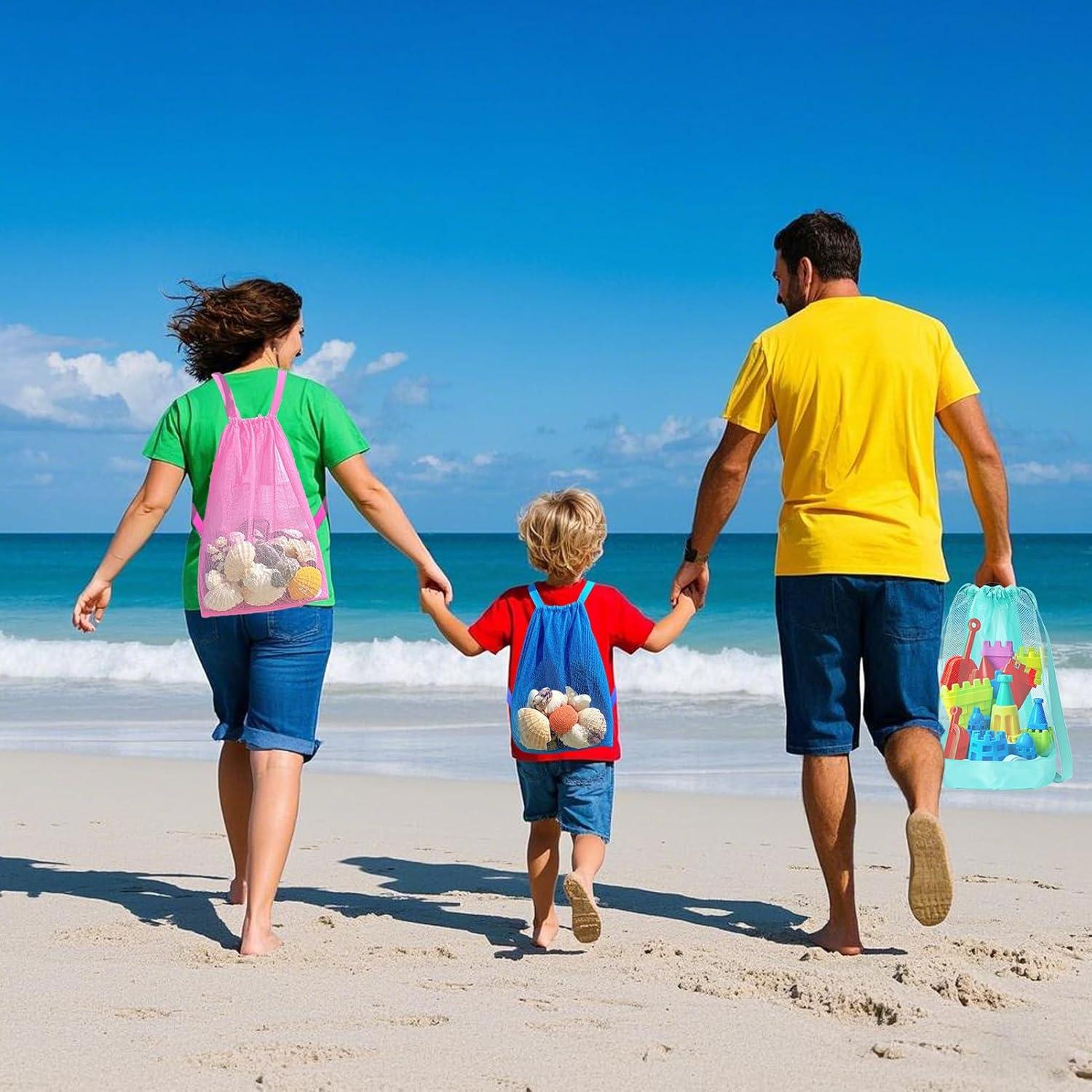 Mochila de Malla Vodolo 3pcs para Juguetes de Playa