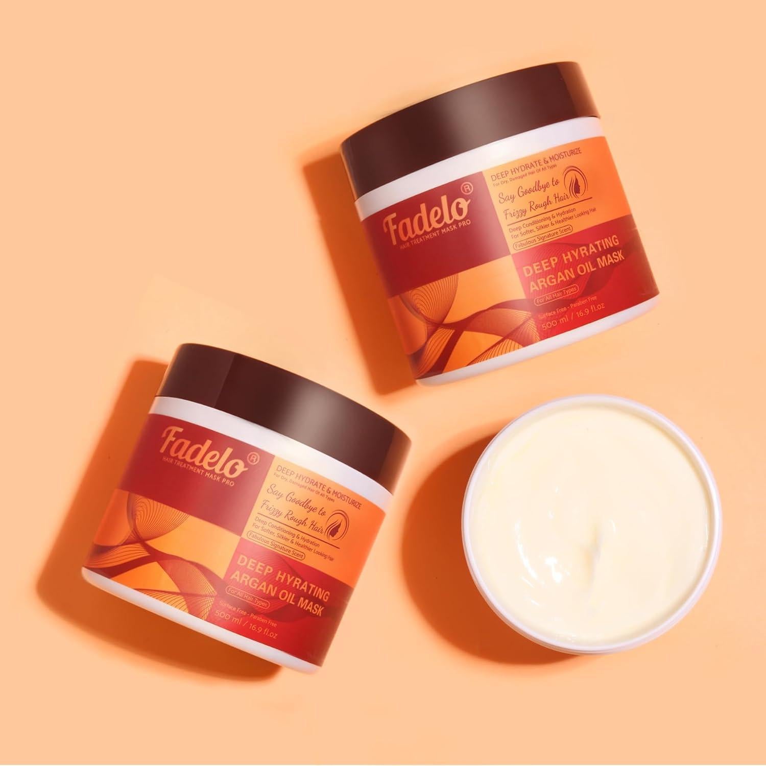 Mascarilla Hidratante Fadelo 500 ml - Queratina y Aceite de Argán