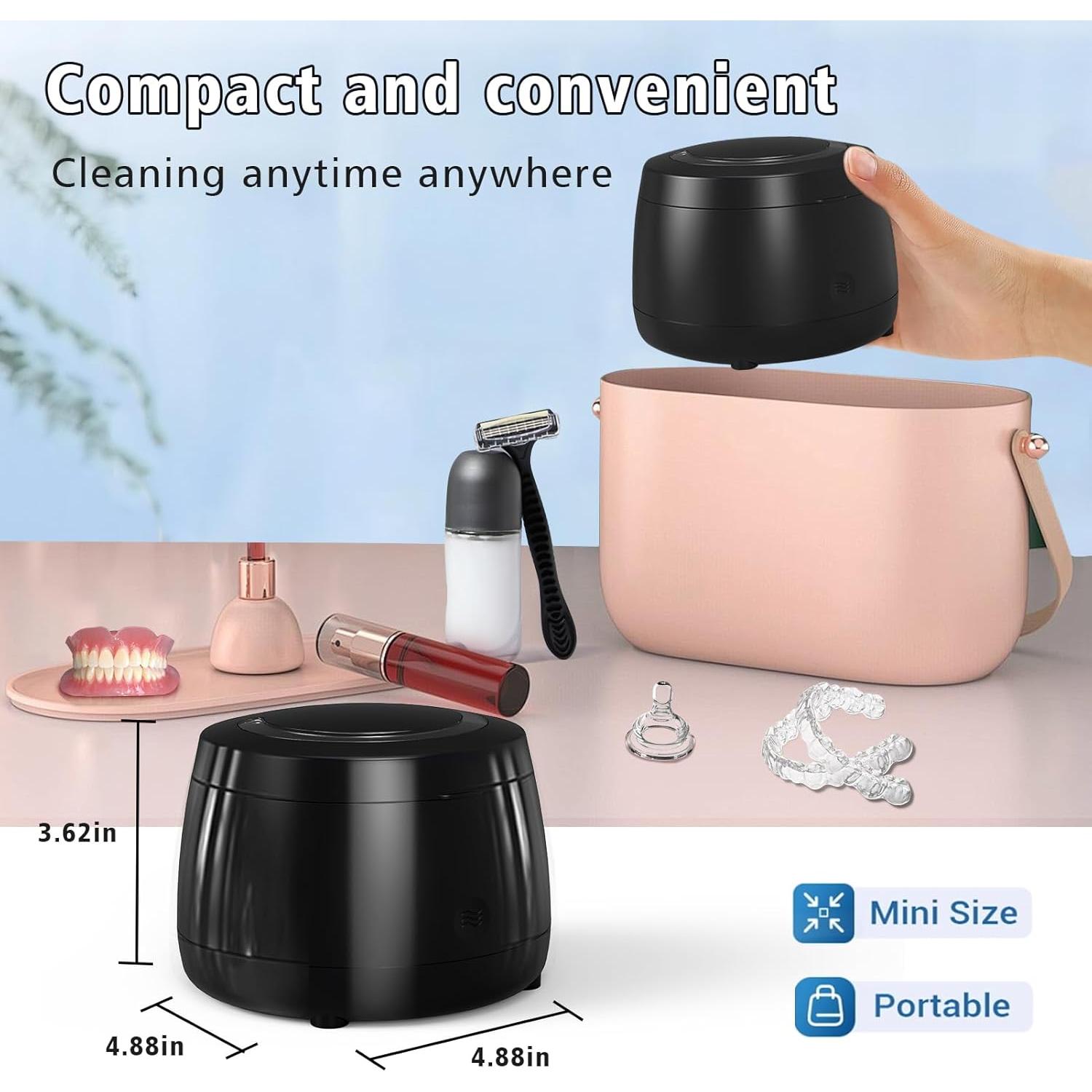 Limpiador Ultrasónico de Retenedores TOPUONE 43kHz Portátil