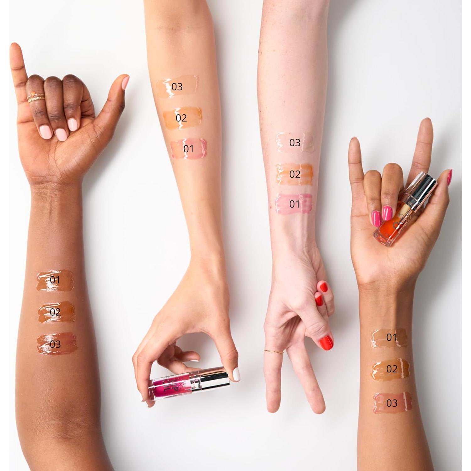 Aceite Labial Essence Hydra Kiss 01 Beso de una Rosa Vegano