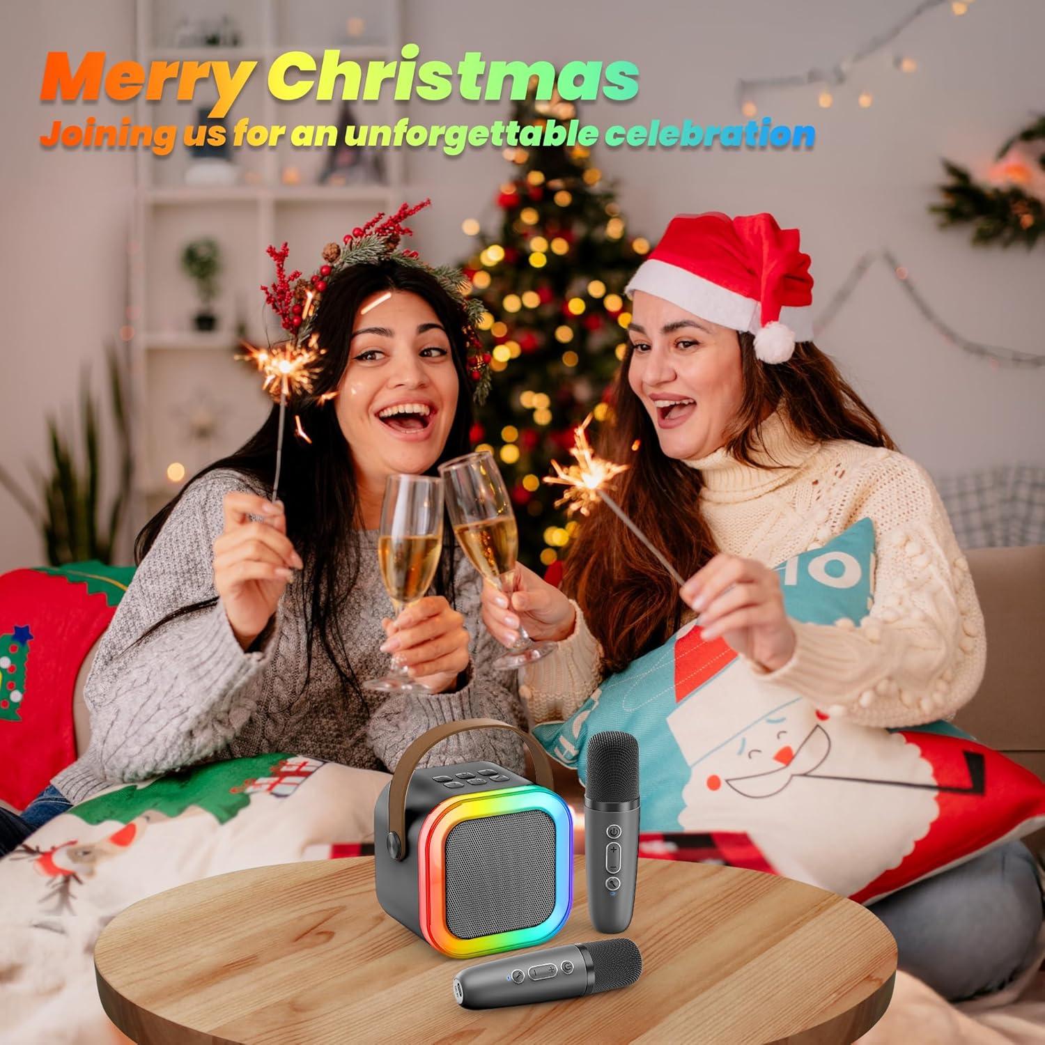 Máquina de Karaoke Peski K-51 Mini Bluetooth 2 Micrófonos