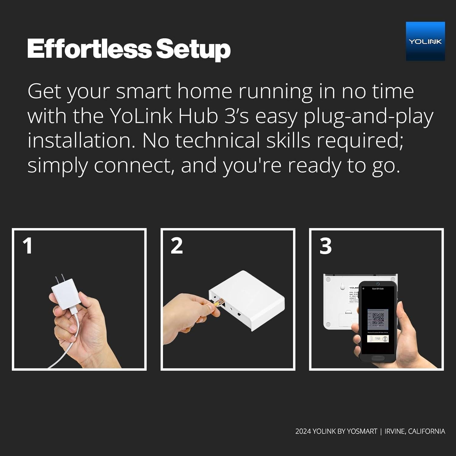 YoLink X3 Higrómetro y Termómetro con Hub Celular 4G LTE