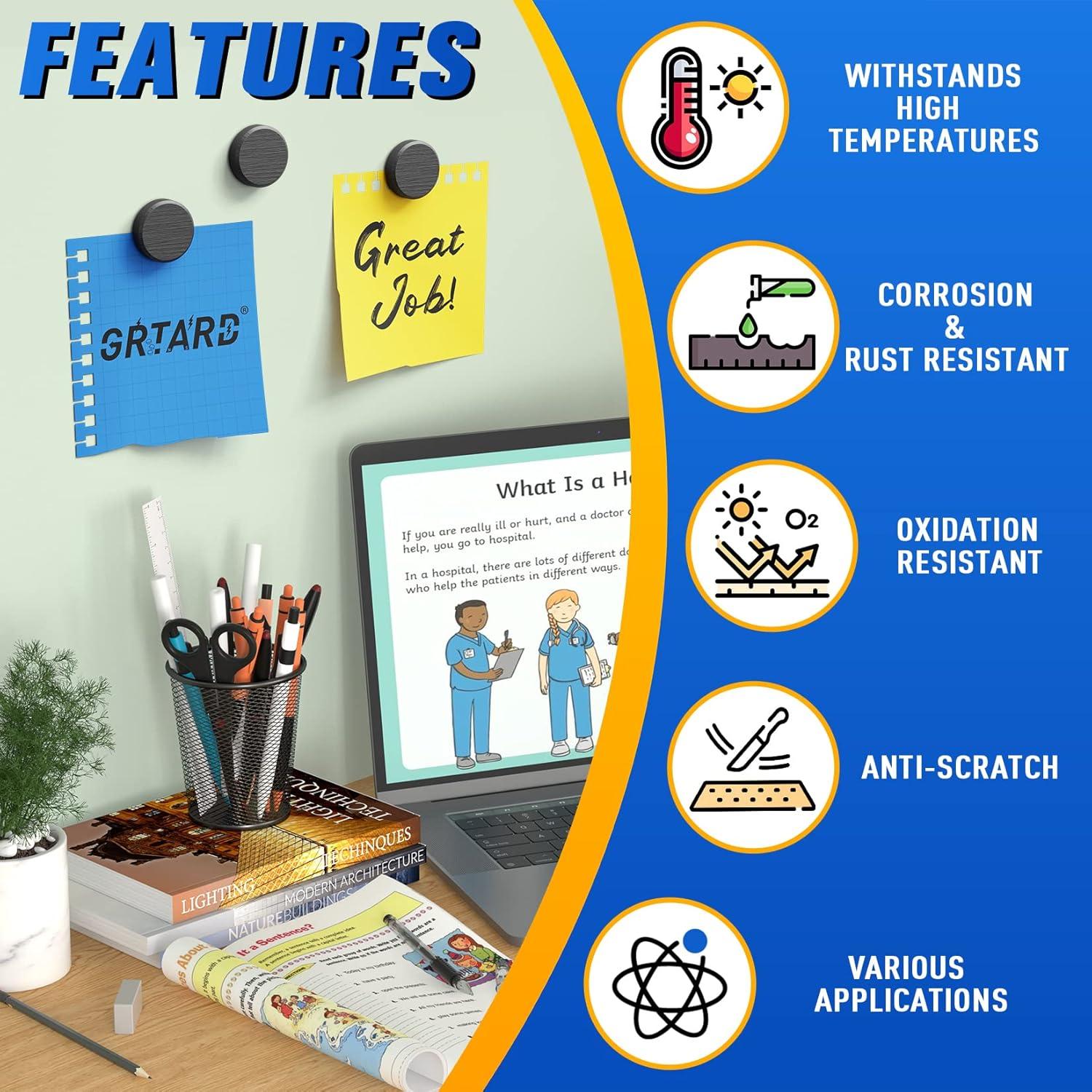 Imanes Adhesivos Grtard 50 Pcs 18mm para Manualidades