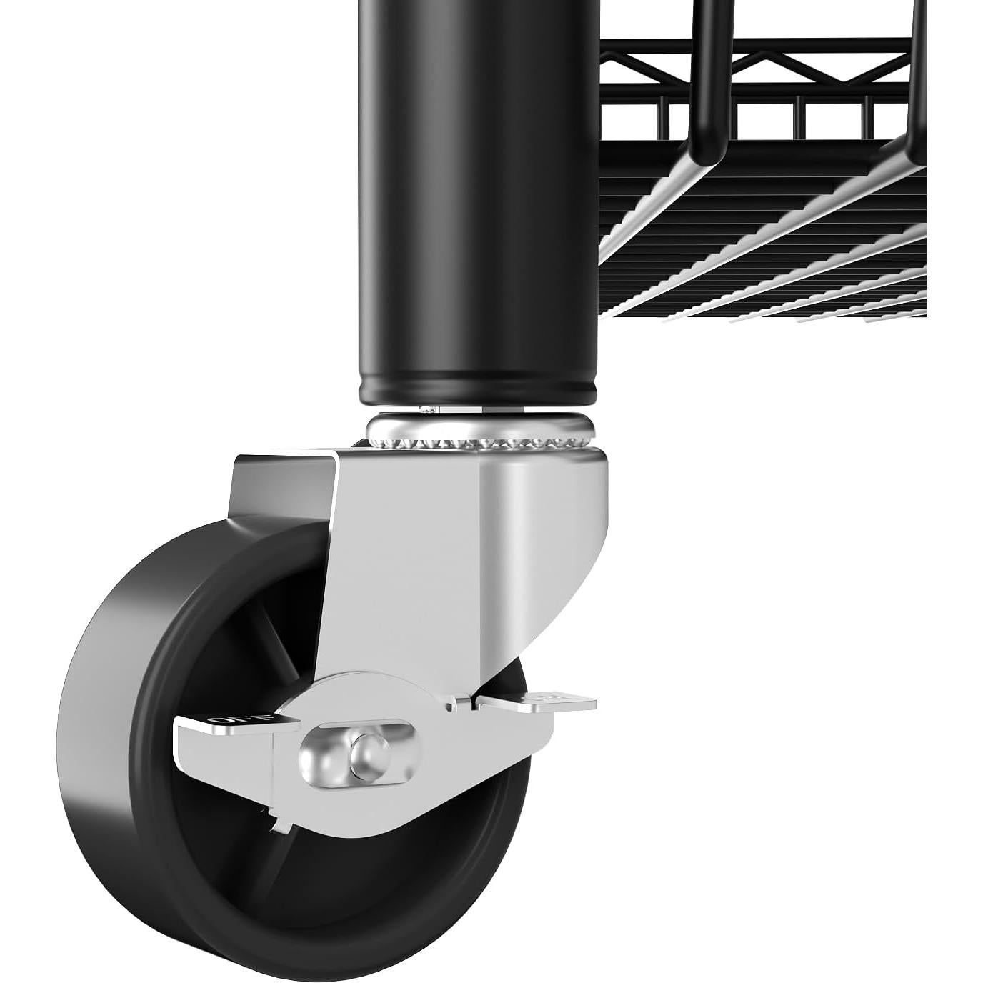 Estante de Almacenamiento SINGAYE 6 Niveles Negro Ajustable