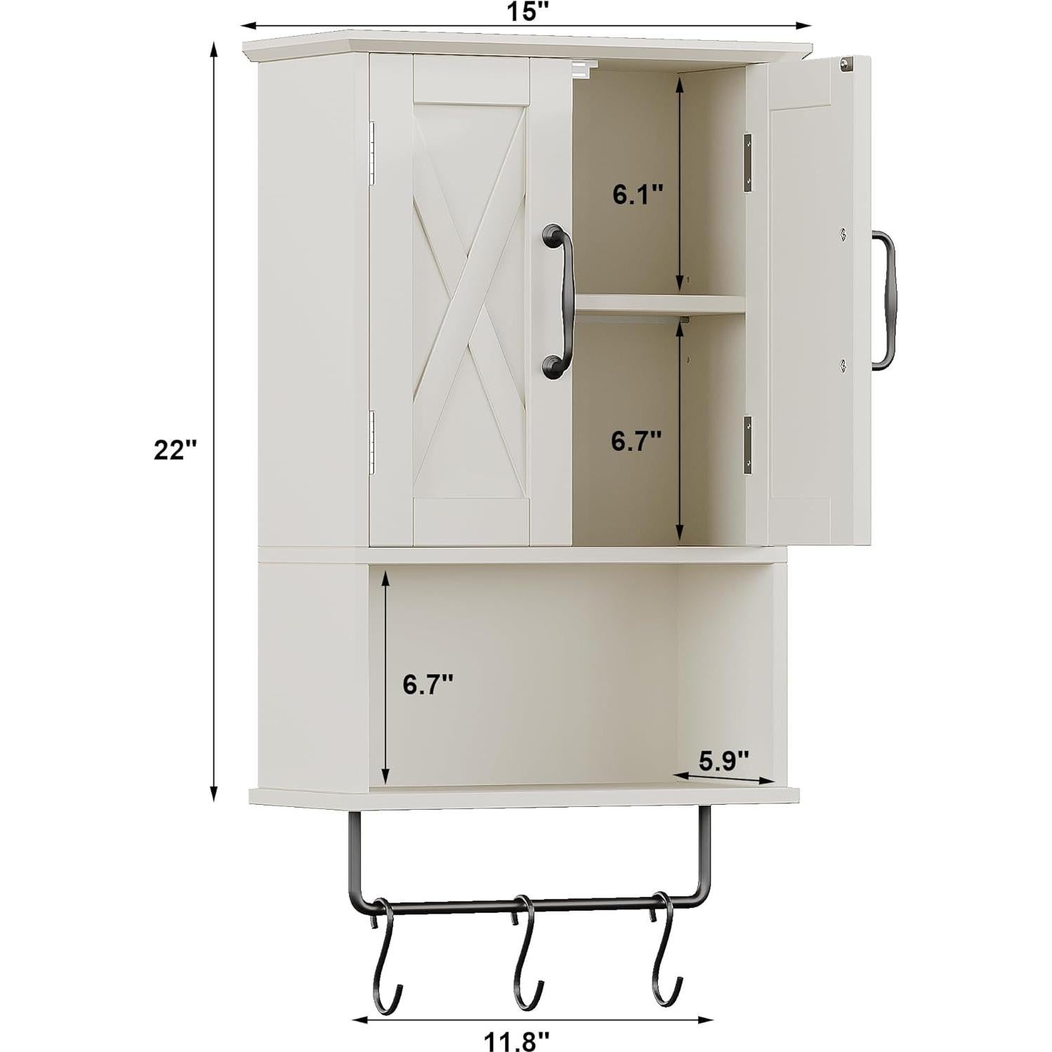 Armario de Medicina ChooChoo MC2303 Blanco con Estante Ajustable