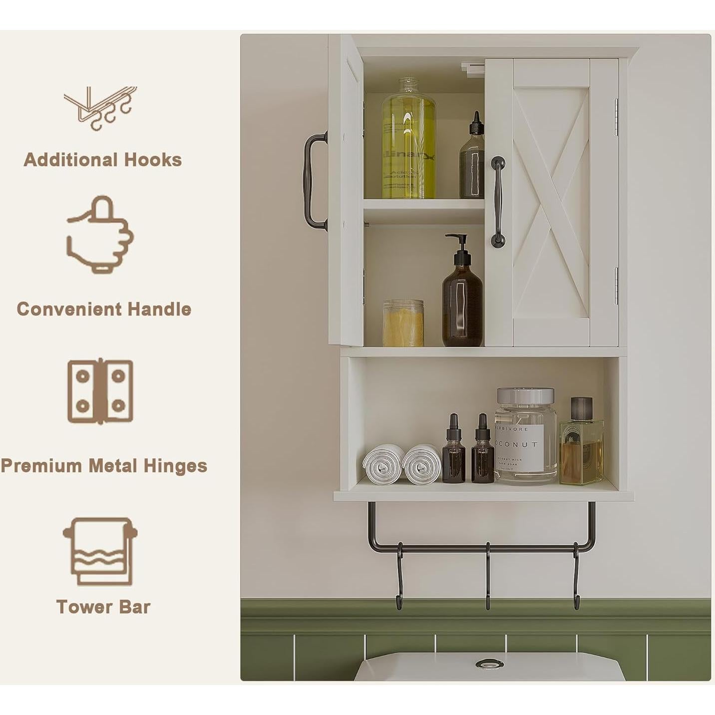 Armario de Medicina ChooChoo MC2303 Blanco con Estante Ajustable