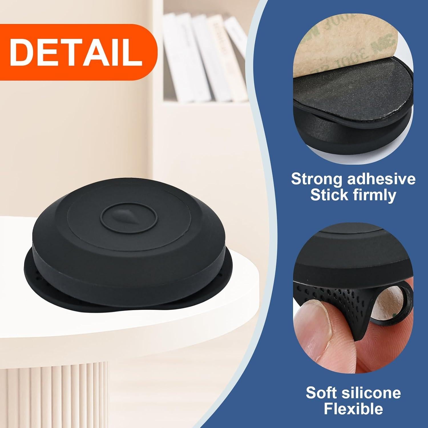 AirTag Dust-Proof Protective Case Waterproof Silicon Cover for AirTag Tracking Device Secure Sticker for Valuables Remote Controls Phones GPS Item Finders Accessories (2 Pcs Black)