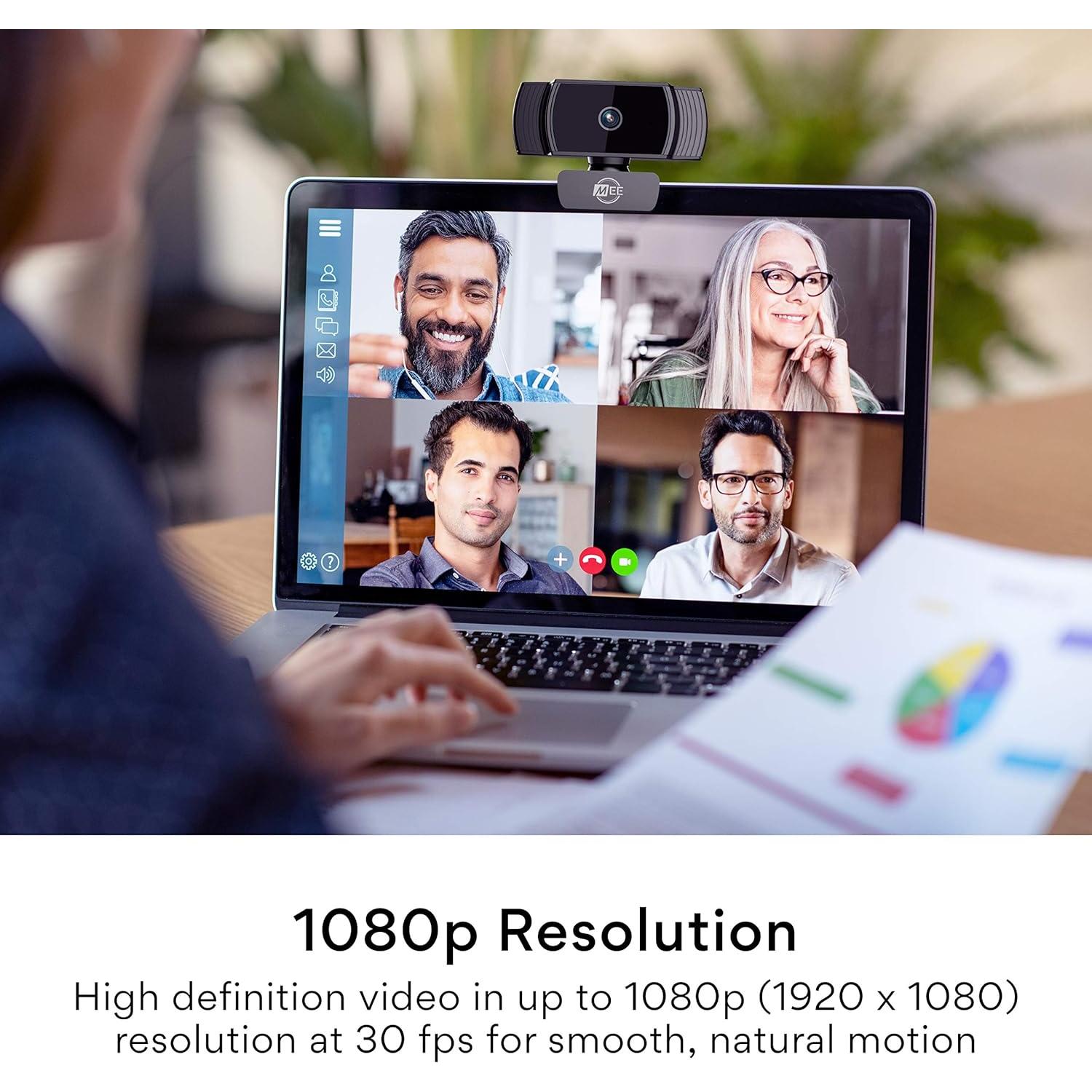 Cámara Web MEE audio C6A 1080p HD con Micrófono y Enfoque Automático