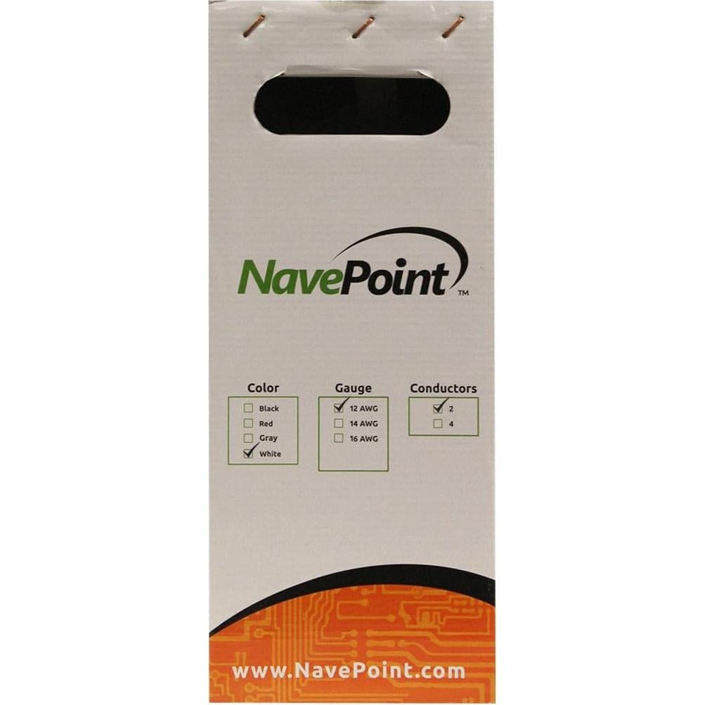 Cable de Altavoz NavePoint 12 AWG 76,2 m Blanco