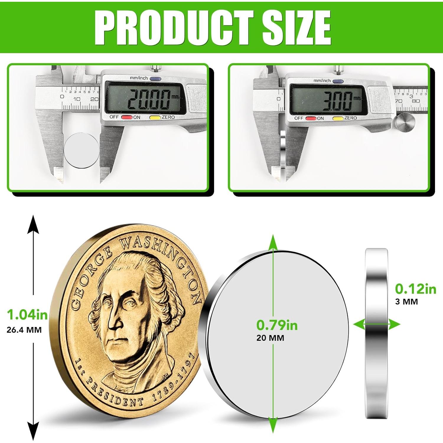 Imanes Adhesivos MIKEDE 20x3mm Fuertes para Manualidades