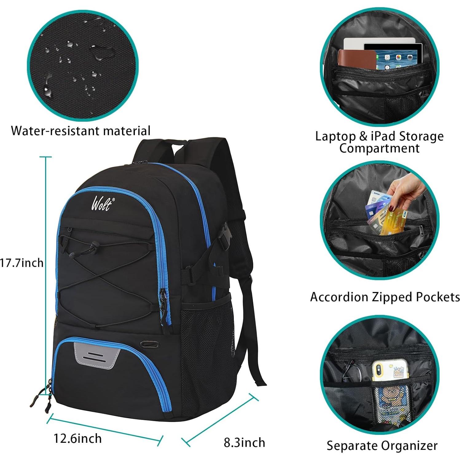 Mochila Deportiva WOLT para Baloncesto y Gimnasio 30L