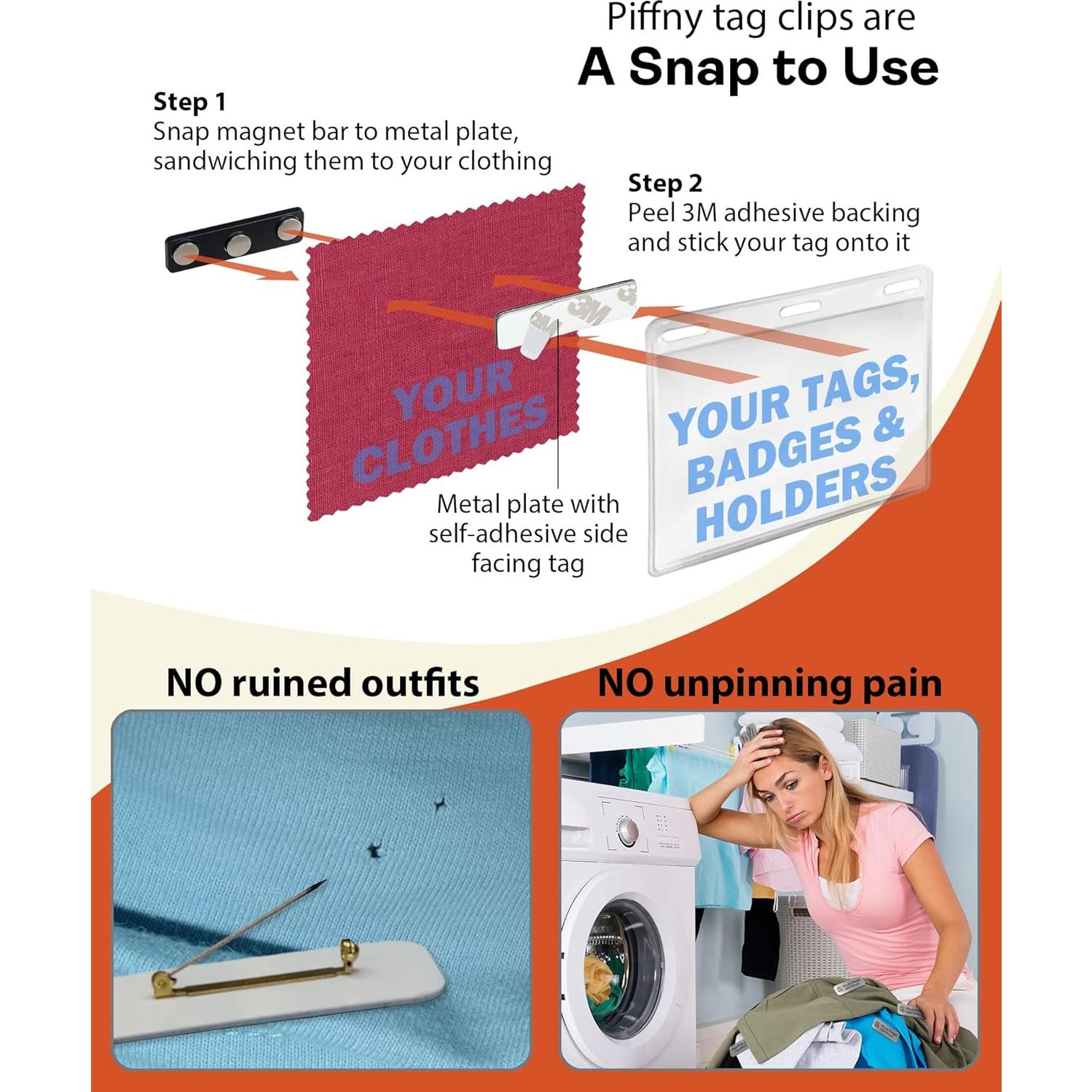 Soportes Magnéticos Piffny para Etiquetas - Paquete de 10