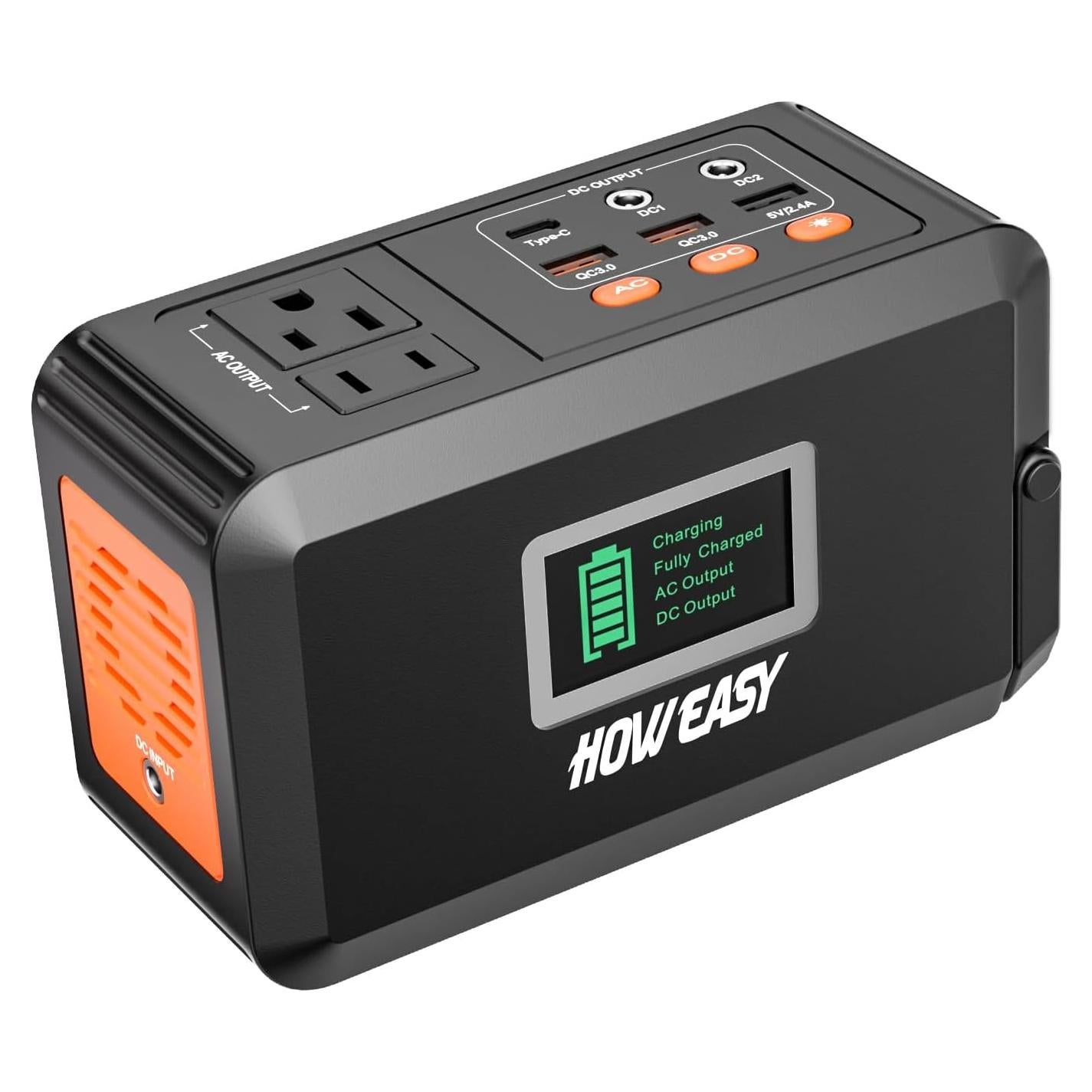 Estación de Energía Portátil HOWEASY 88Wh, 150W AC/DC/USB