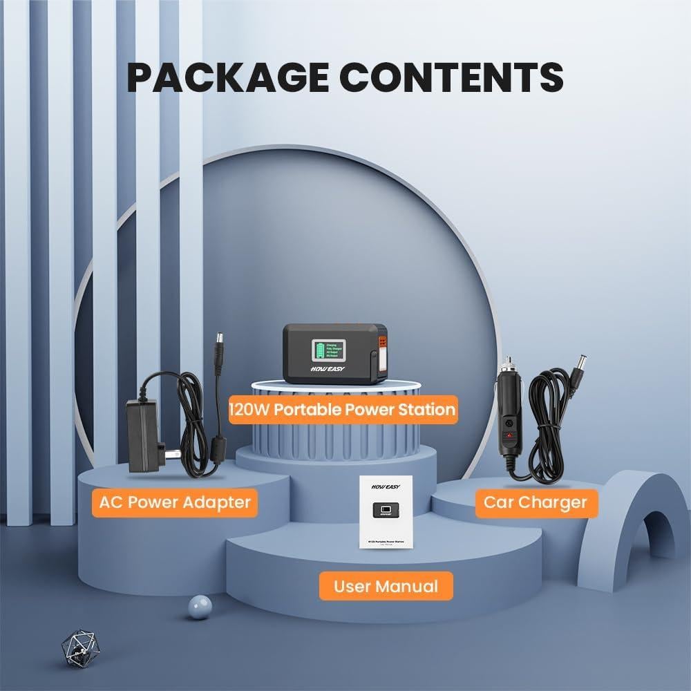 Estación de Energía Portátil HOWEASY 88Wh, 150W AC/DC/USB