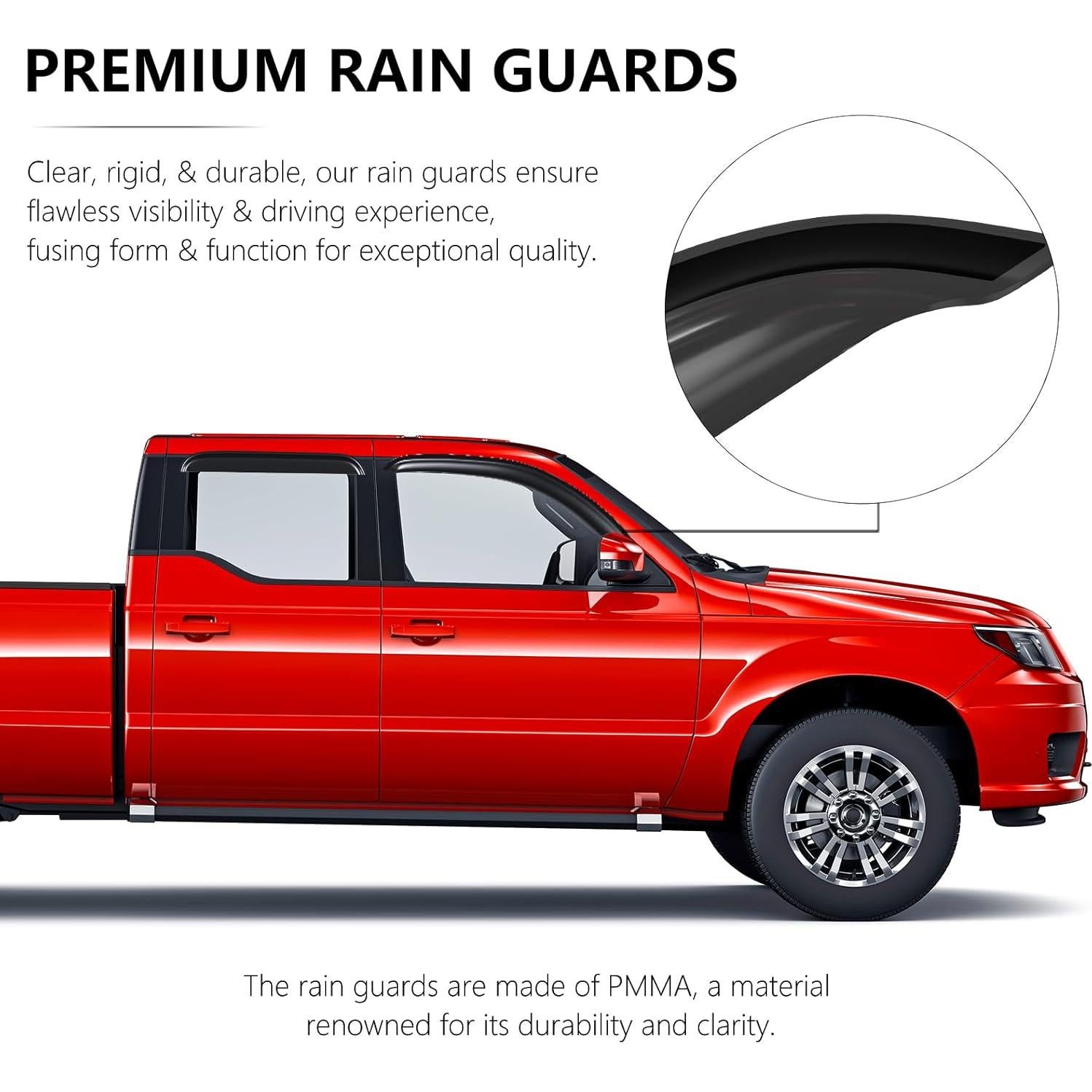 Deflectores de lluvia DimFlux para F100/F150/F250/F350/Bronco