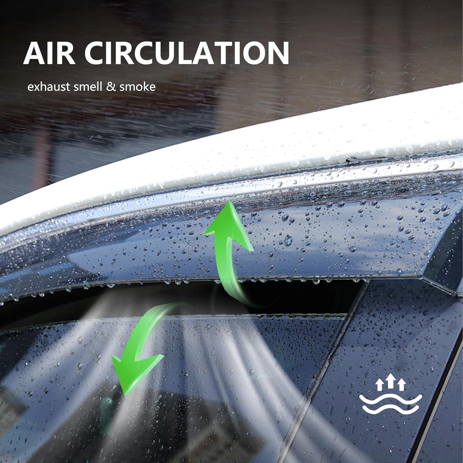 Deflectores de lluvia DimFlux para F100/F150/F250/F350/Bronco