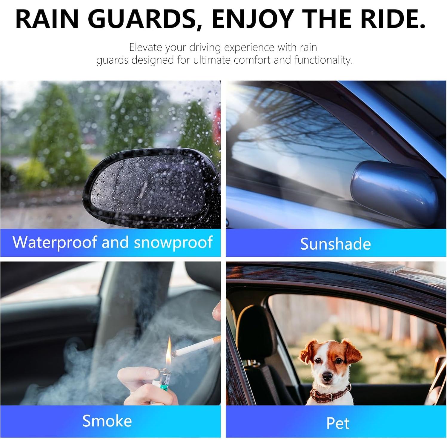 Deflectores de lluvia DimFlux para F100/F150/F250/F350/Bronco