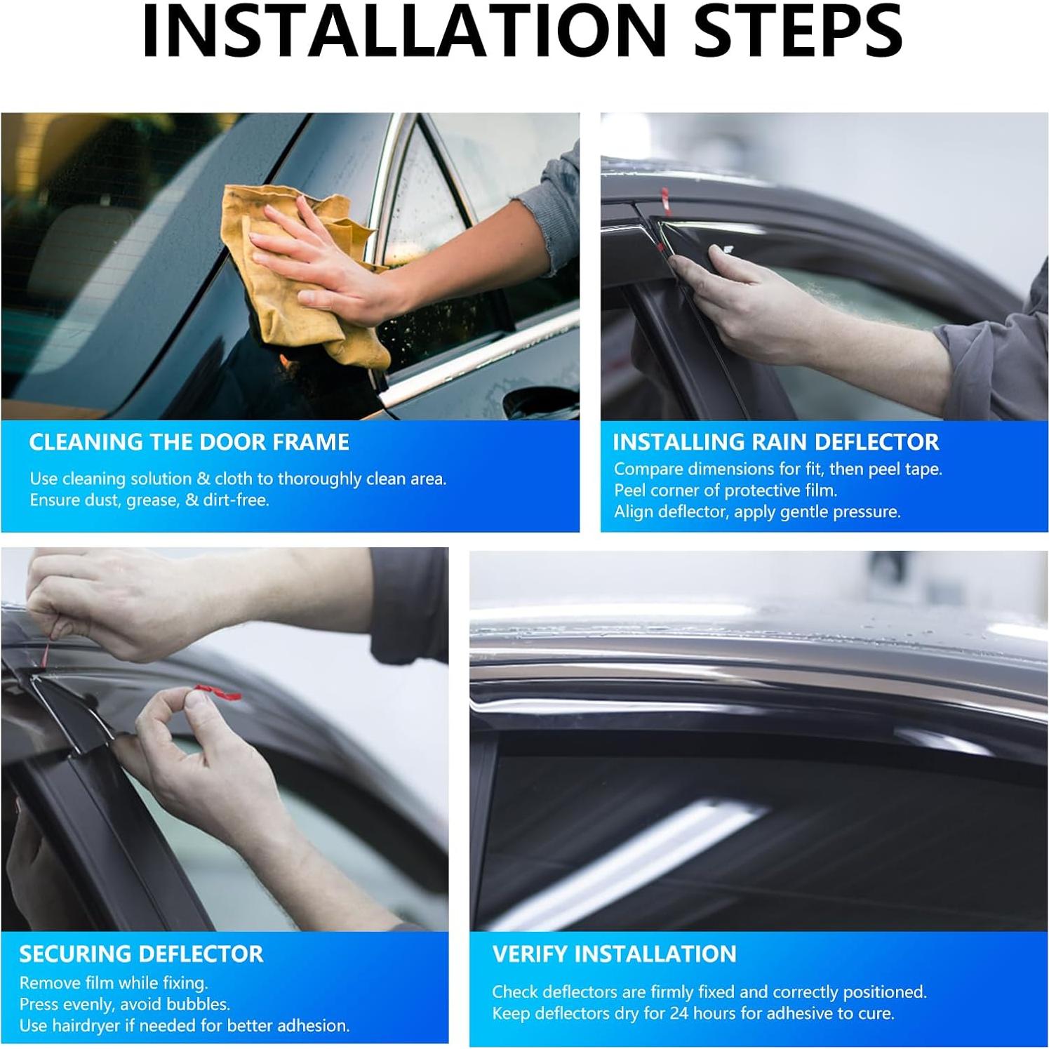 Deflectores de lluvia DimFlux para F100/F150/F250/F350/Bronco