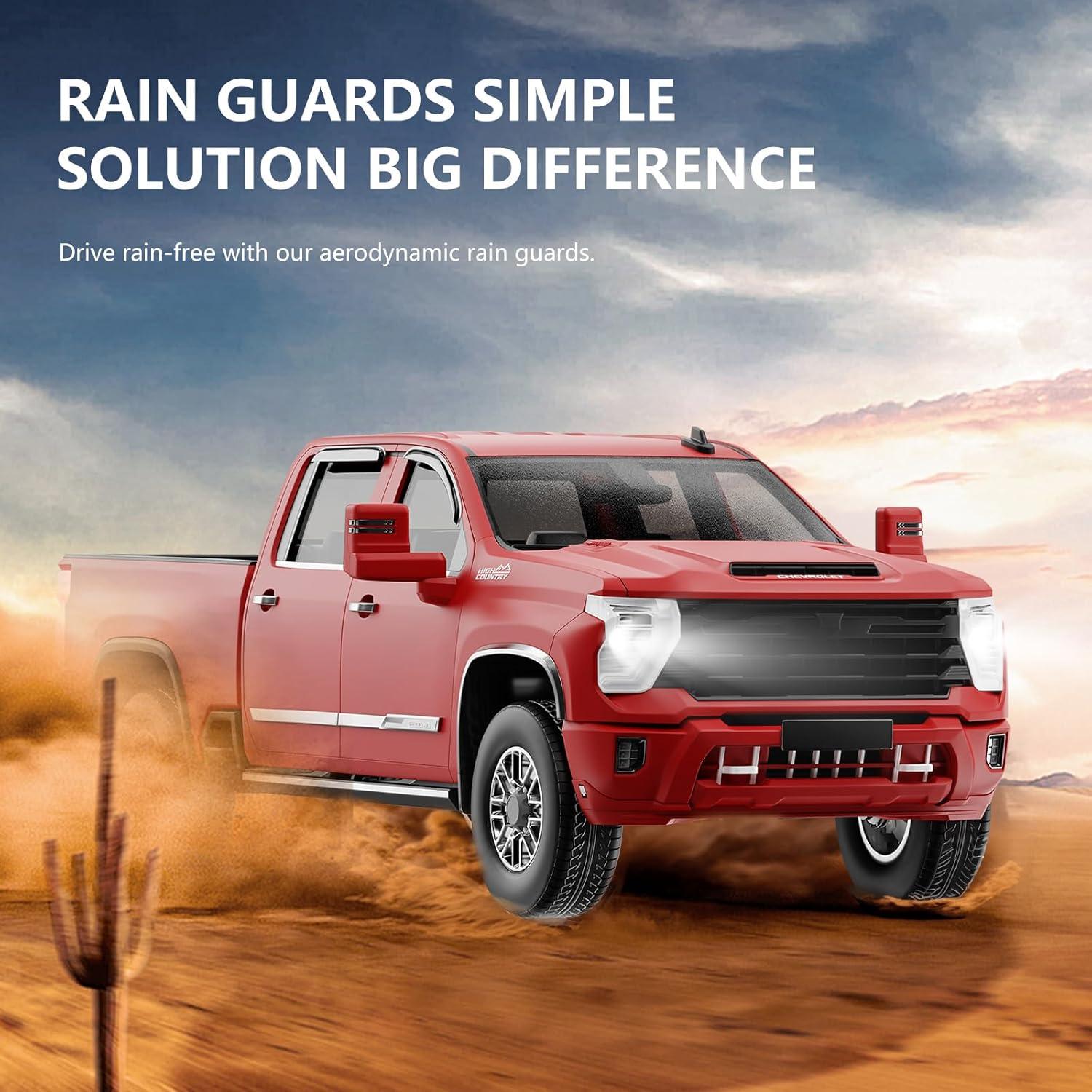 Deflectores de lluvia DimFlux para F100/F150/F250/F350/Bronco