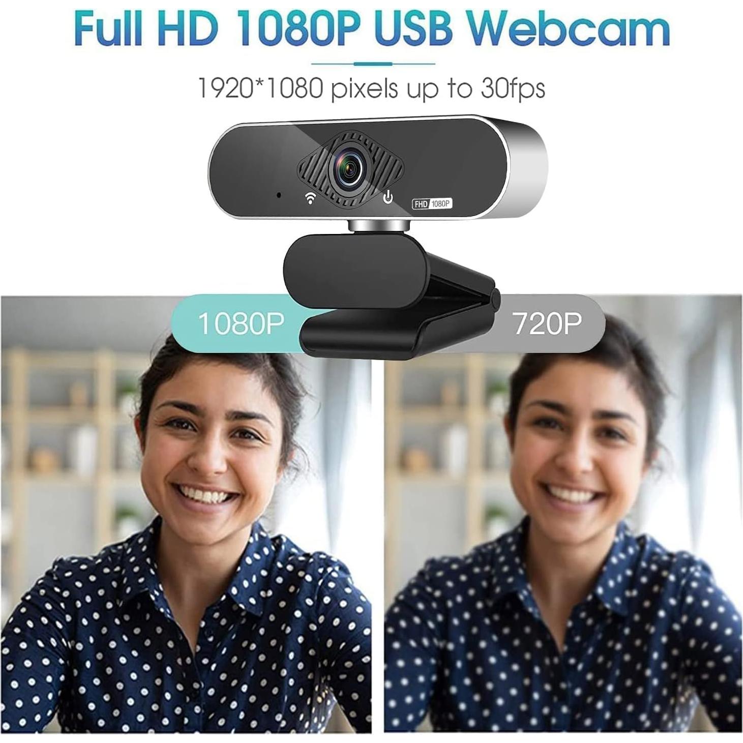 Webcam Vsofiot HD 1080P con micrófono y trípode