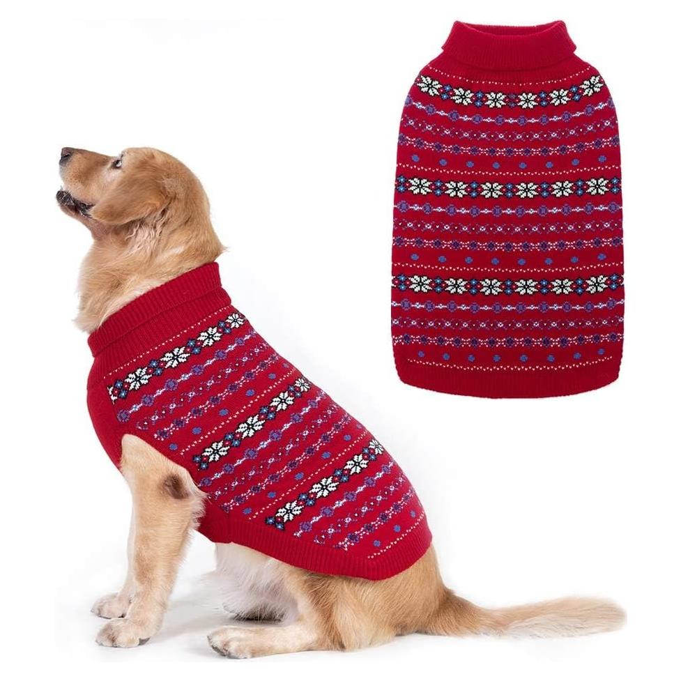 Suéter para Perros BINGPET - Invierno Rojo Talla Grande