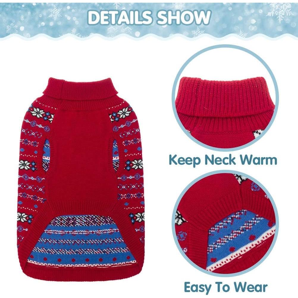 Suéter para Perros BINGPET - Invierno Rojo Talla Grande