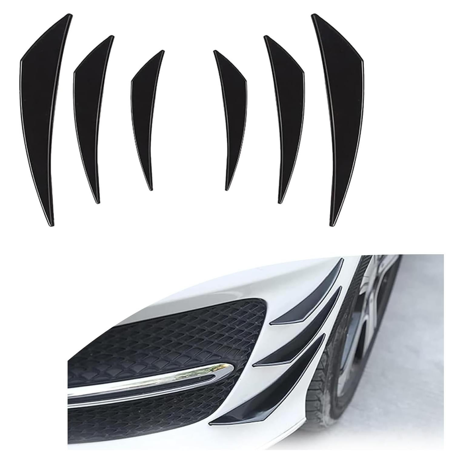 Kit 6 Canards Spoiler Coche Jewkot KOTZST902BL-6PS Negro