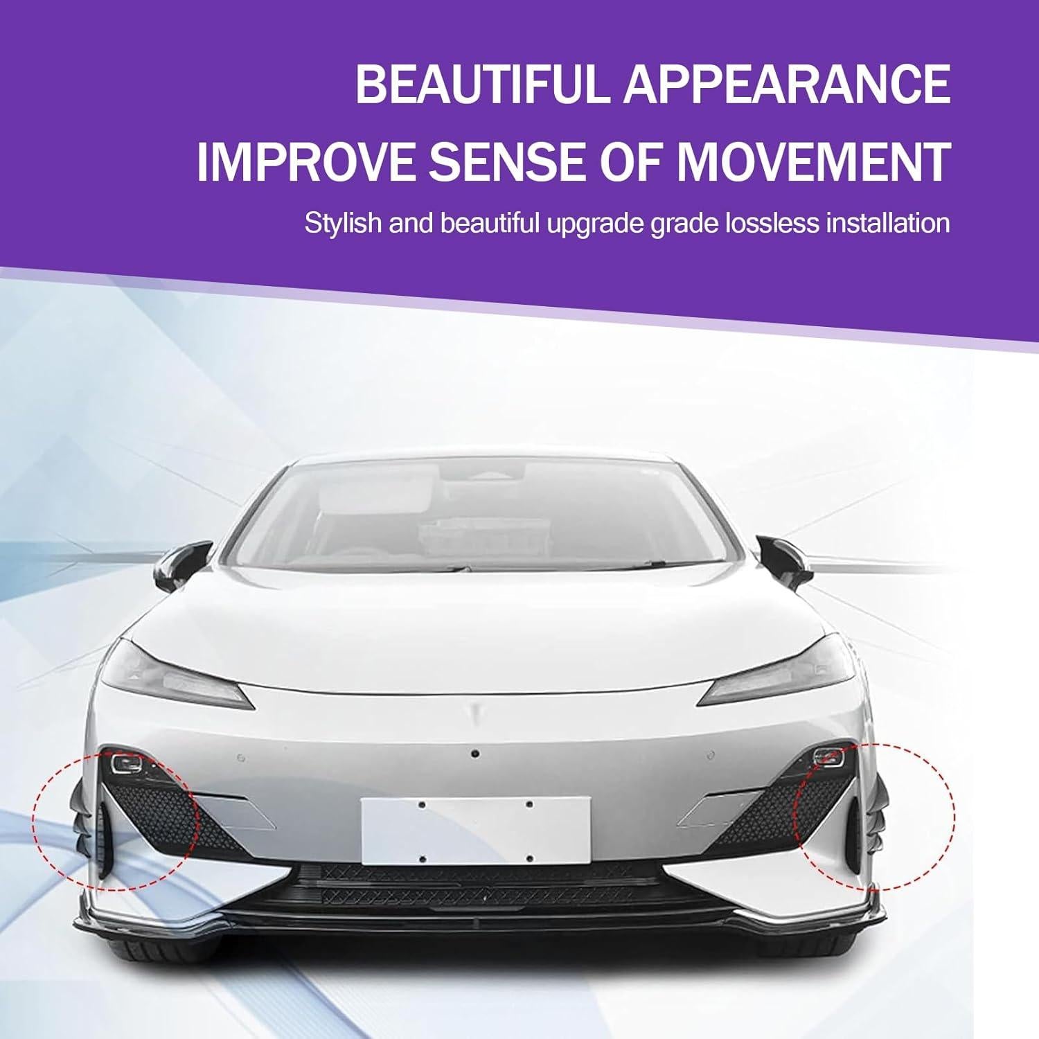 Kit 6 Canards Spoiler Coche Jewkot KOTZST902BL-6PS Negro