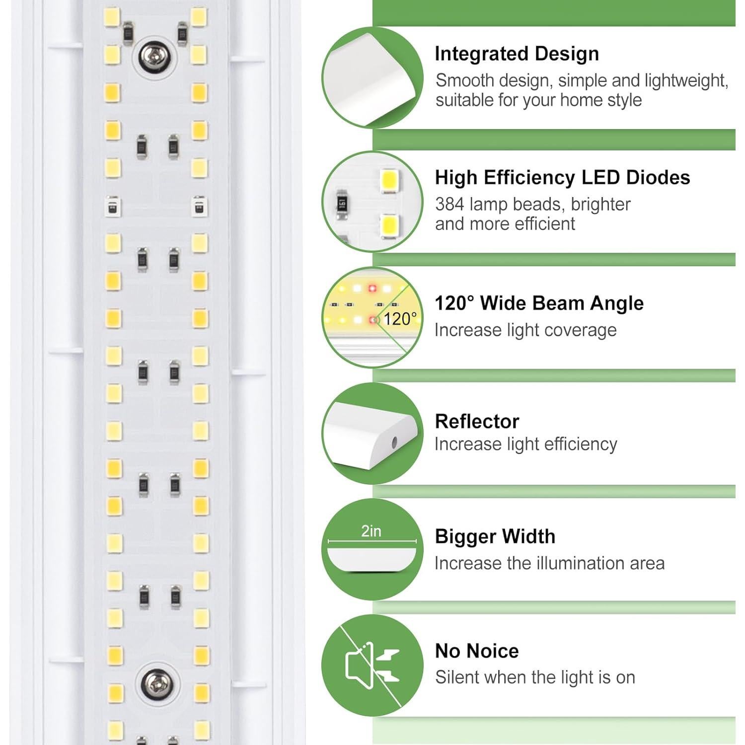 Luz de Crecimiento FOXGARDEN 384 LED Espectro Completo