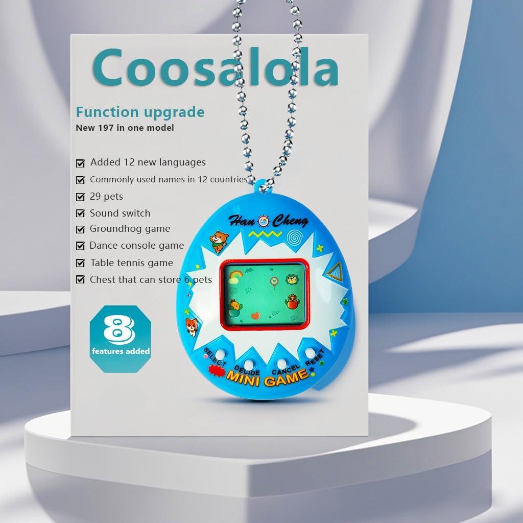 Juego de Llaveros Electrónicos Coosalola - 4 Piezas Mascotas Digitales