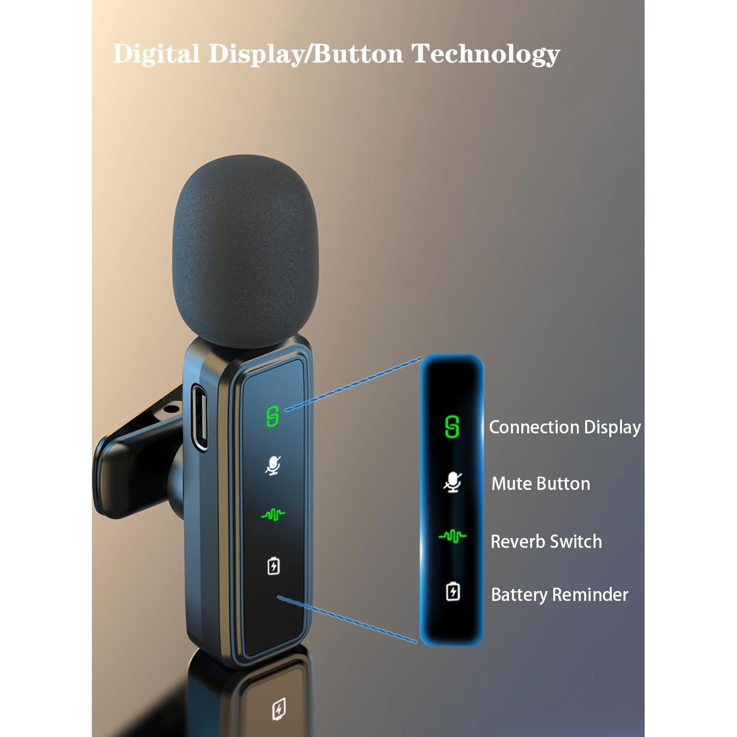 Micrófono Lavalier Inalámbrico JICIFU 3 en 1 para iPhone/Android