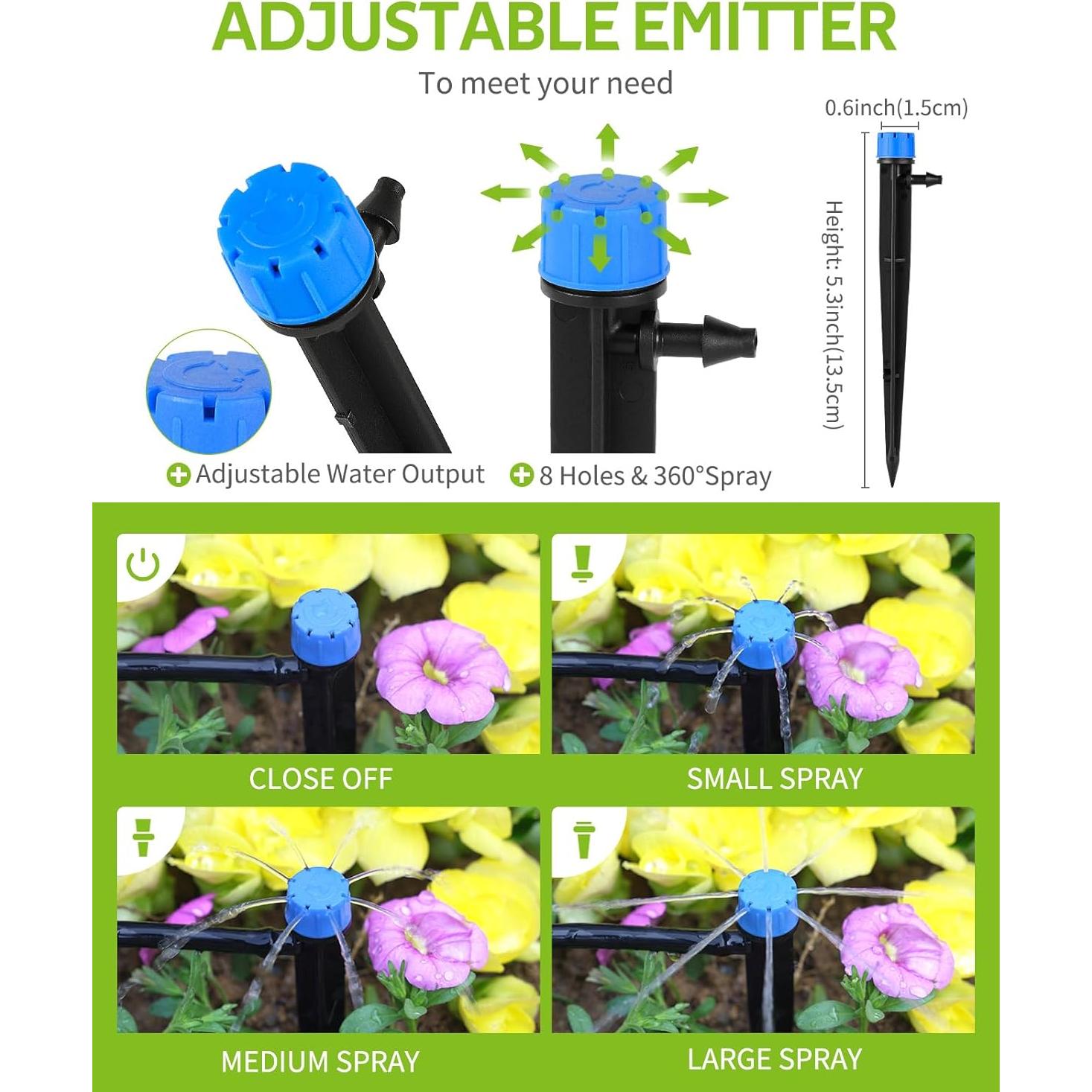 Kit de Riego por Goteo HIRALIY 30M Automático para Jardín