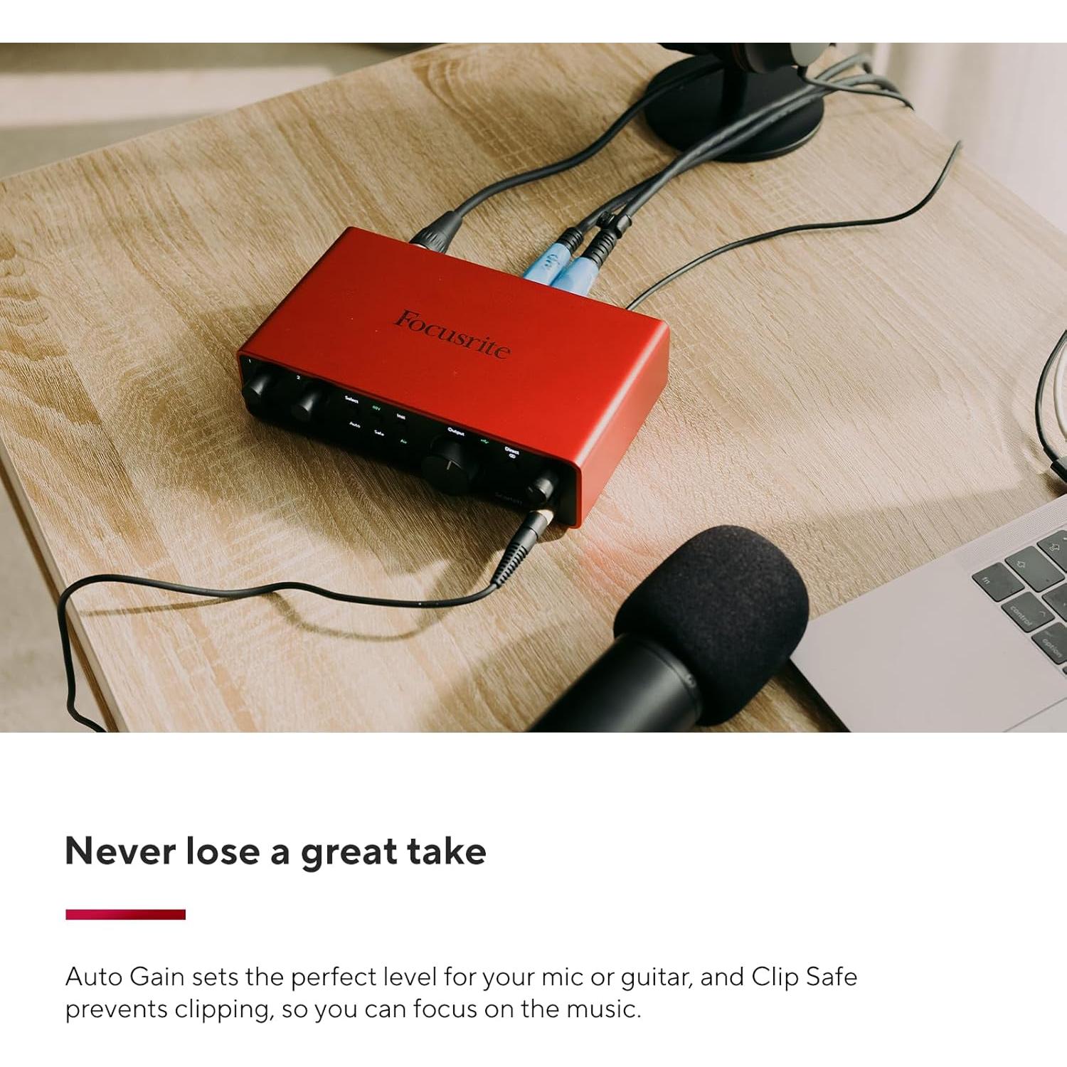 Focusrite Scarlett 2i2 4ta Gen Interfaz de Audio USB