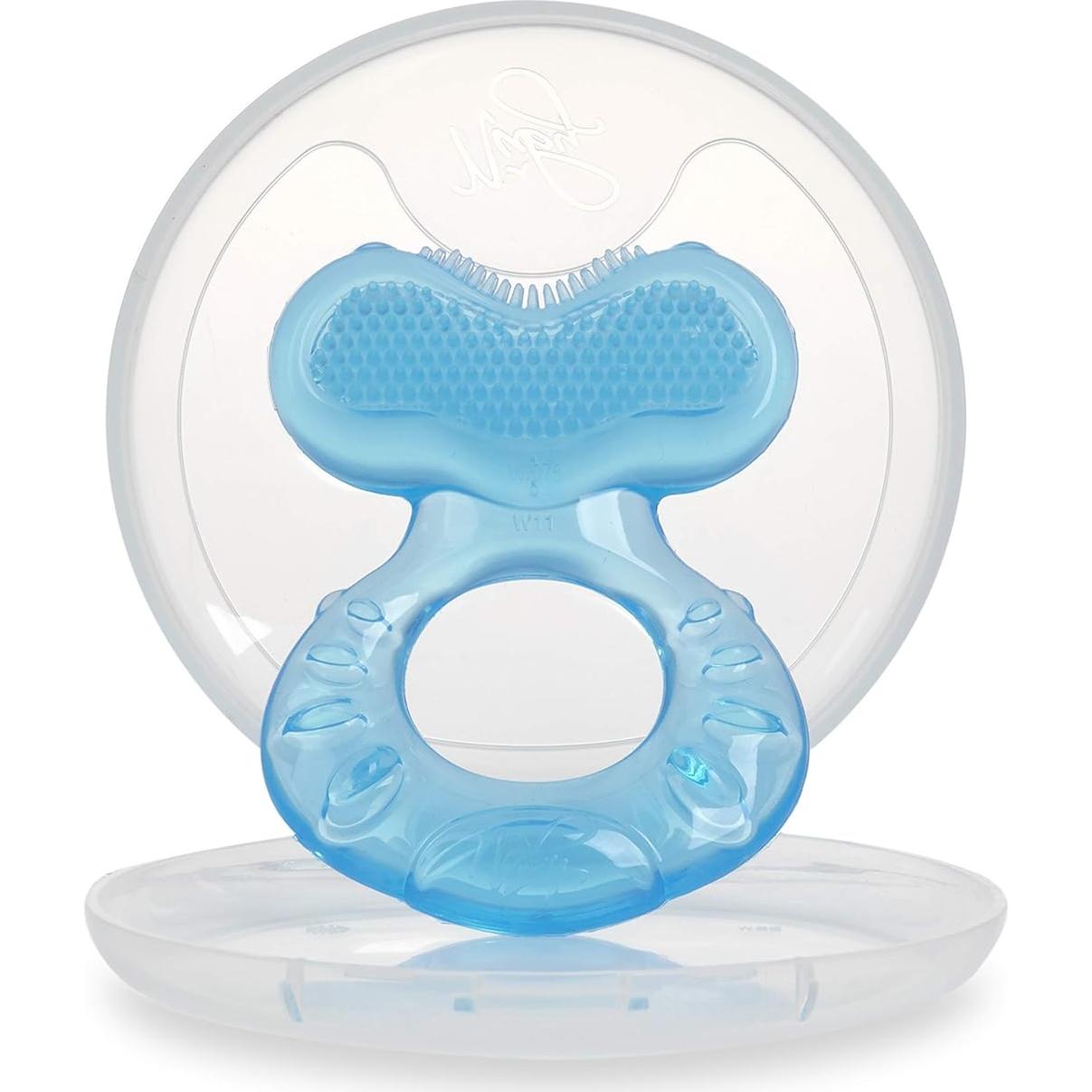 Mordedor Nuby Teethe-EEZ Silicona Azul con Estuche Higiénico