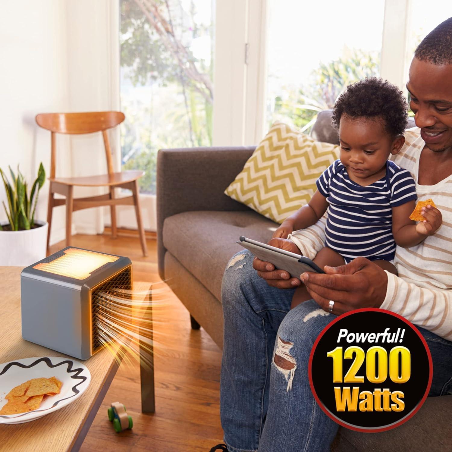 Calentador Personal Cerámico Ontel Handy Heater 1200W Ajustable