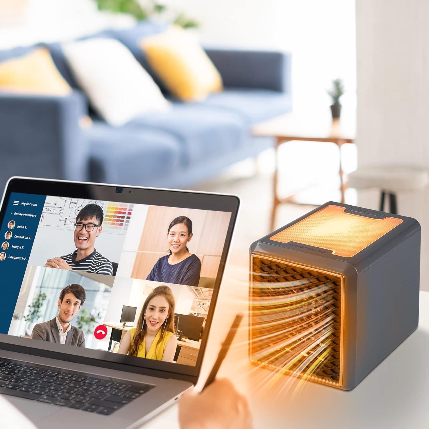 Calentador Personal Cerámico Ontel Handy Heater 1200W Ajustable