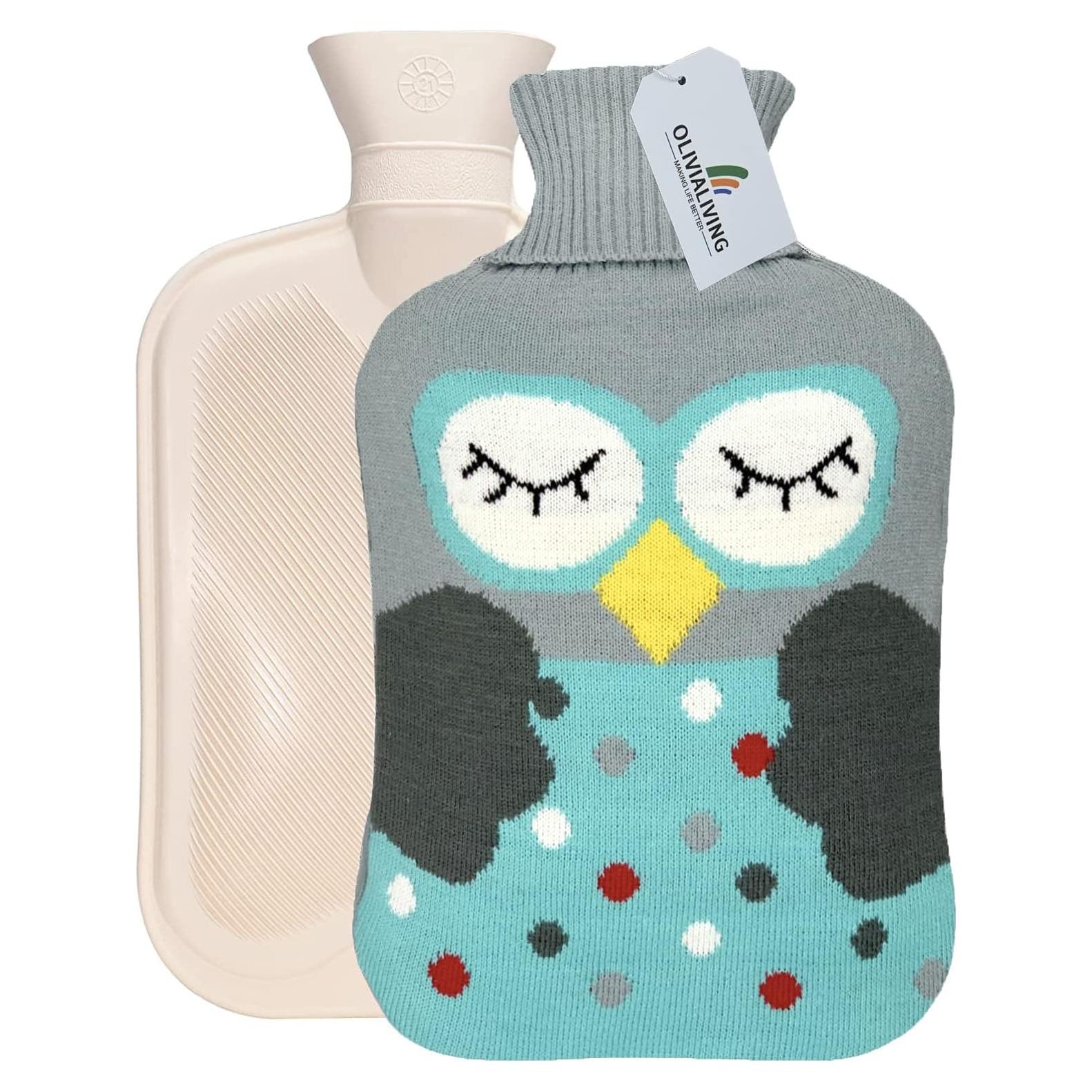 Bolsa de Agua Caliente OliviaLiving 2L con Funda Tejido