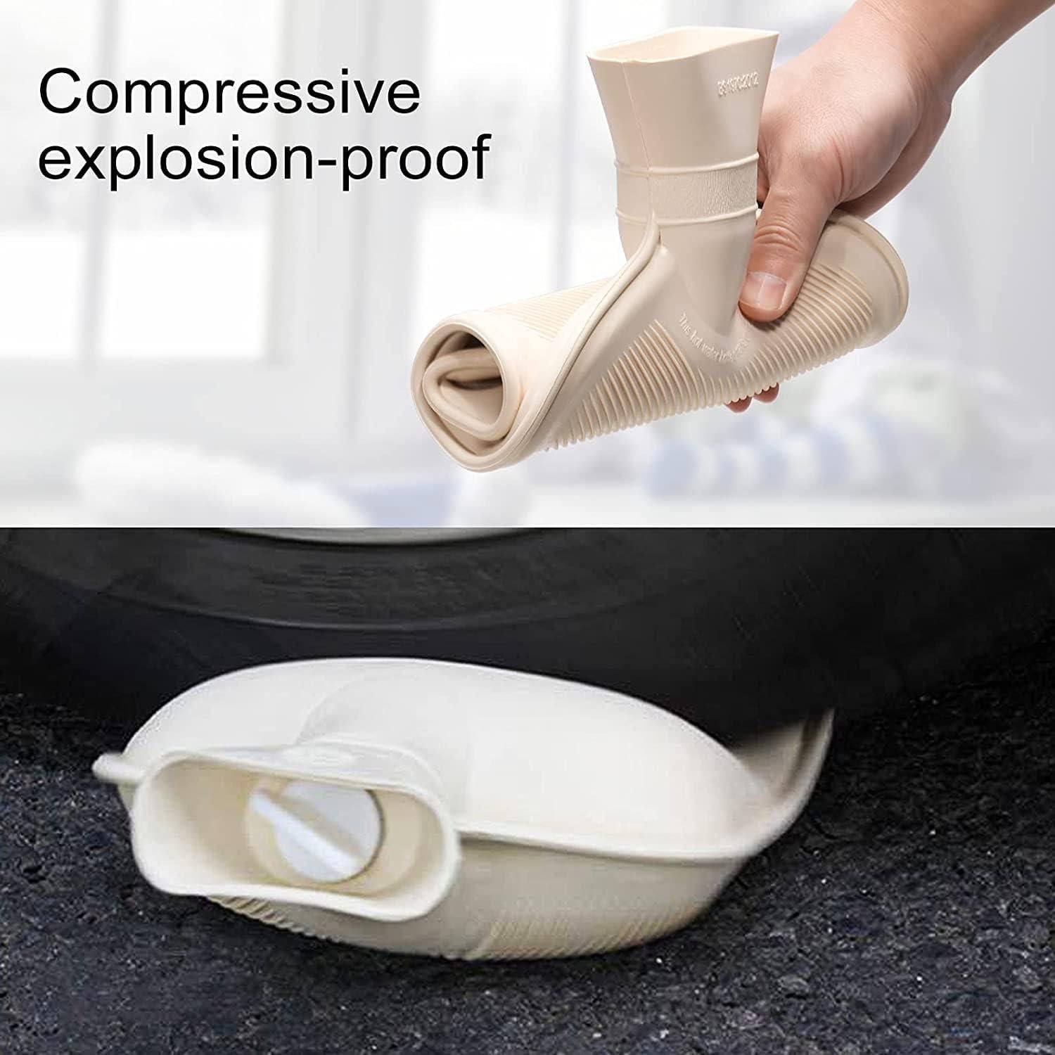 Bolsa de Agua Caliente OliviaLiving 2L con Funda Tejido