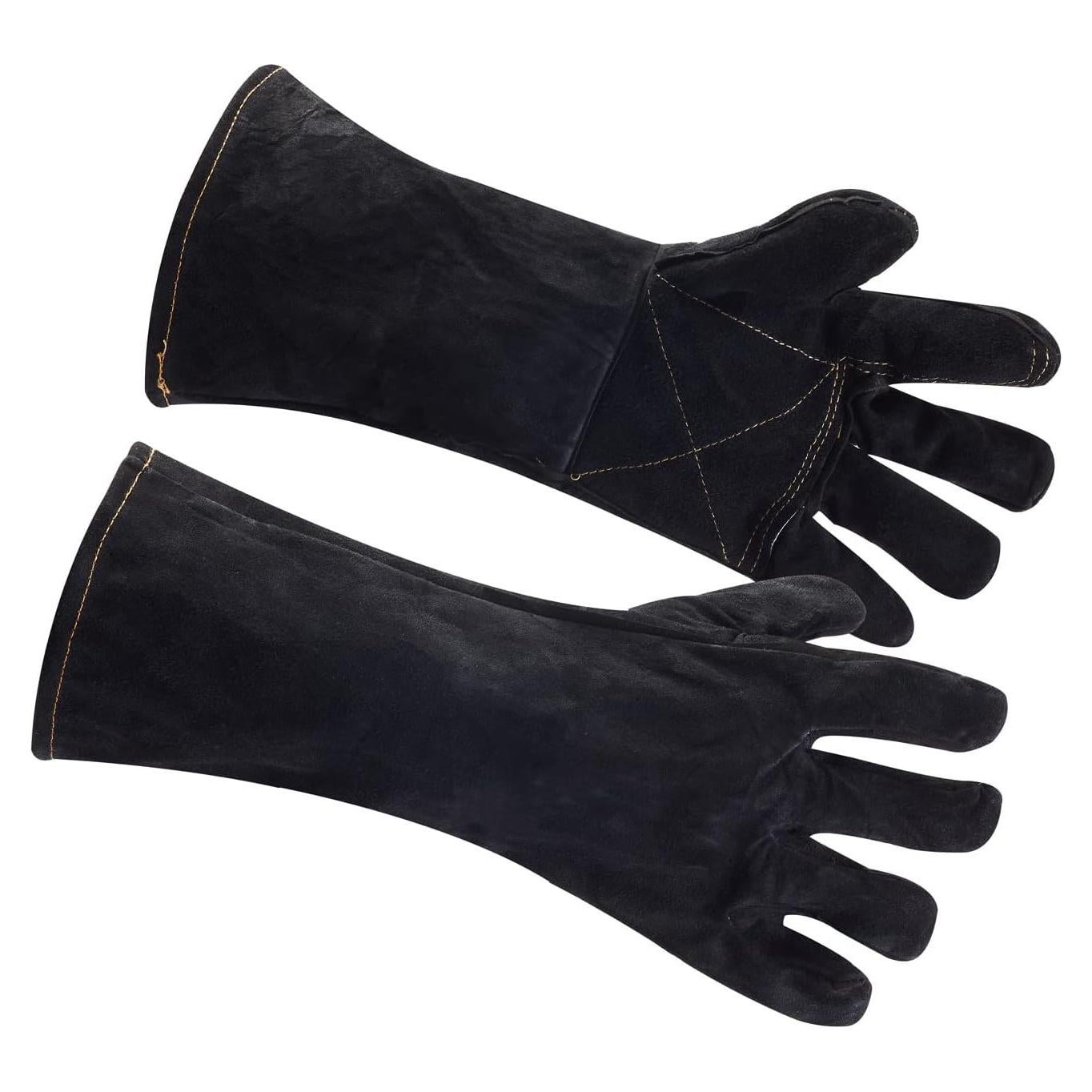 Guantes de Manejo de Animales AOWPFVV de Cuero Reforzado