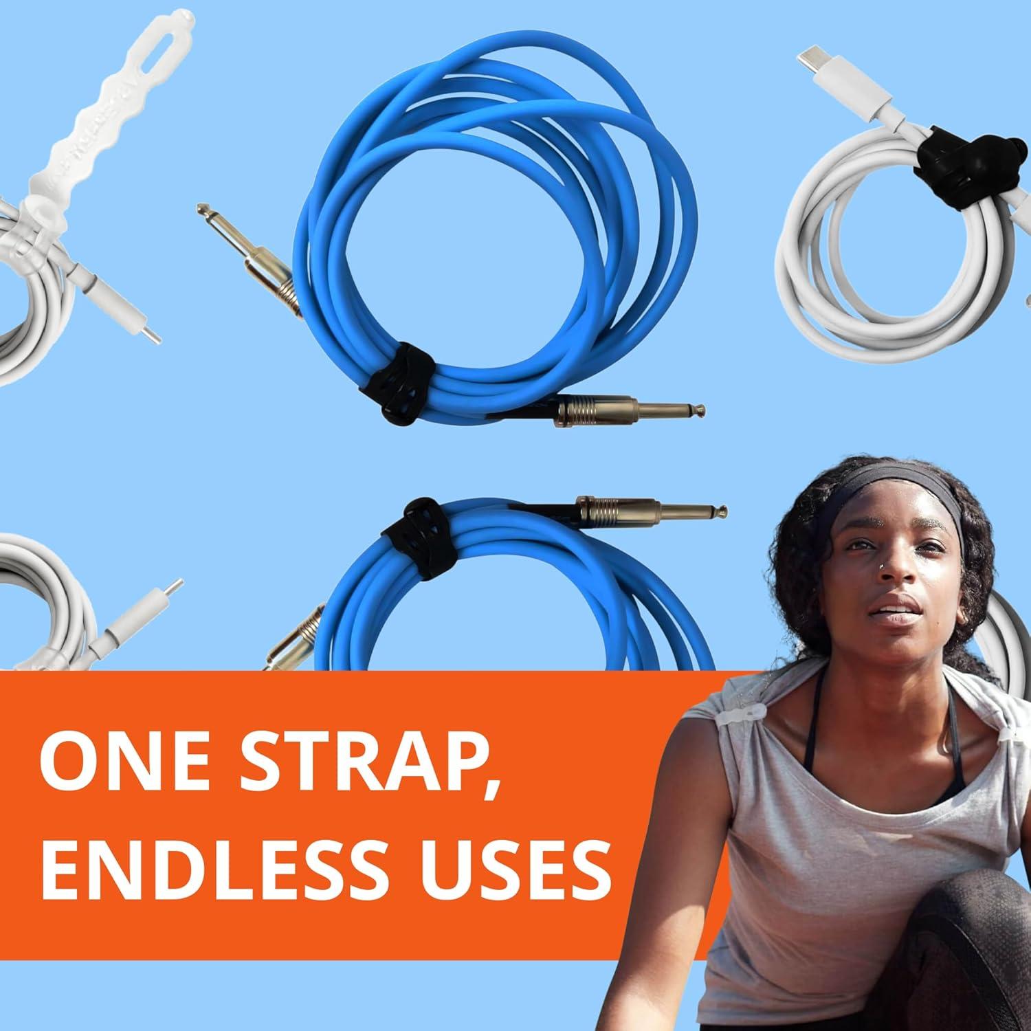 Bridas de Silicona Reutilizables ExerTies - 16 Piezas 12.1 cm