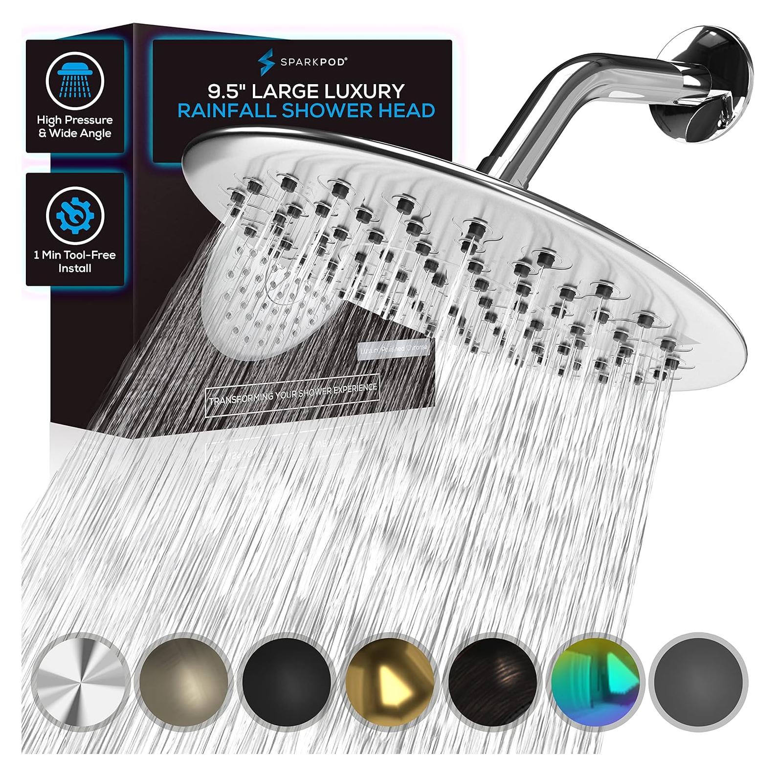 Cabezal de Ducha de Lluvia SparkPod 24.13 cm Cromo - Alta Presión