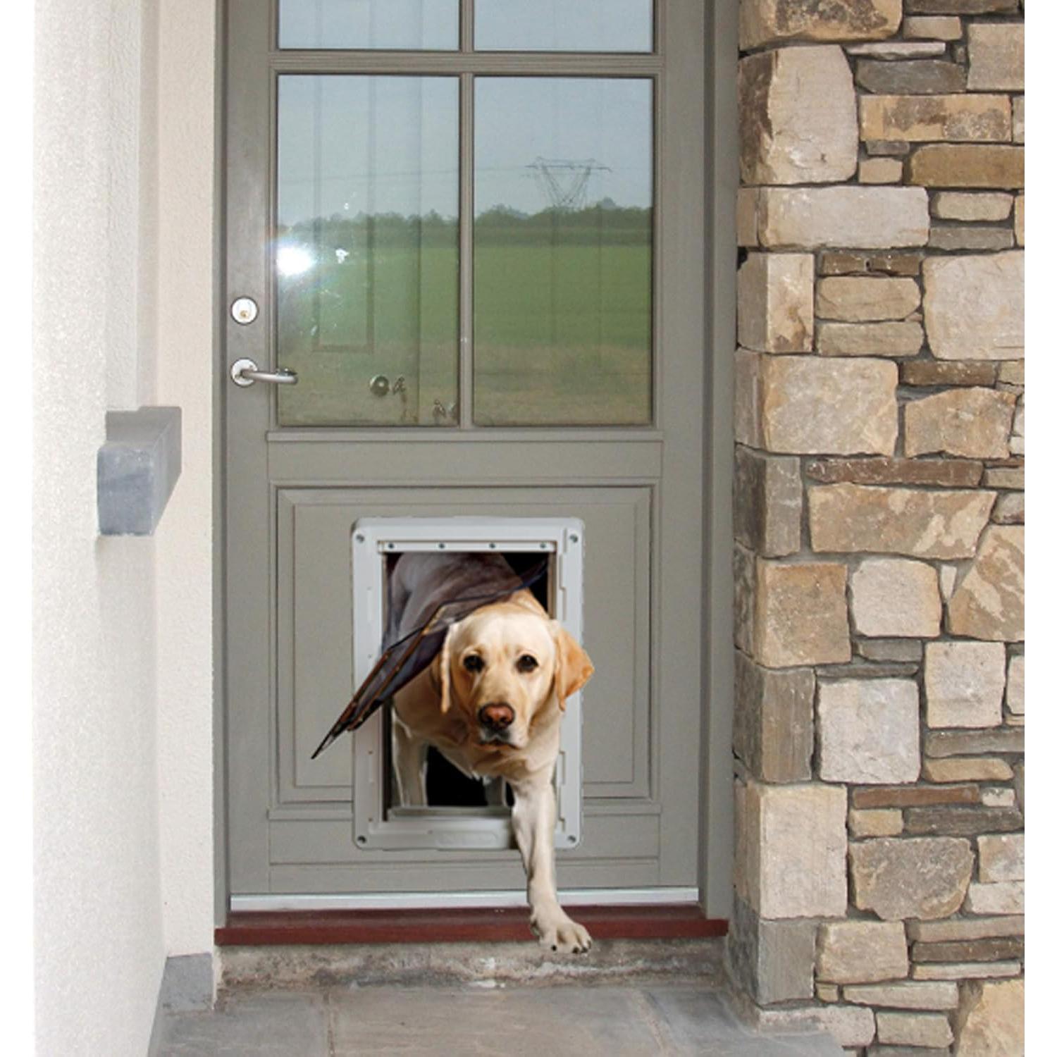 Puerta para Mascotas Ideal Pet Extra Grande Doble Aleta 24,77x43,18cm