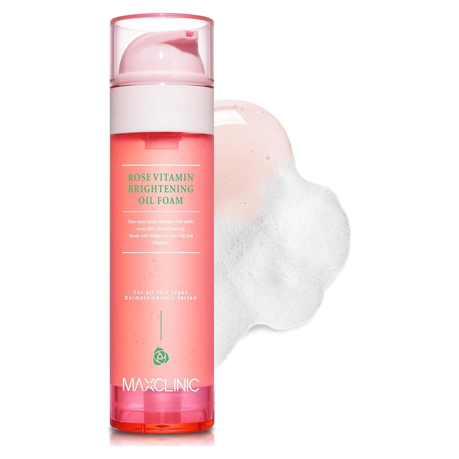 Limpiador Facial Espumoso MAXCLINIC Aceite de Rosa 120ml