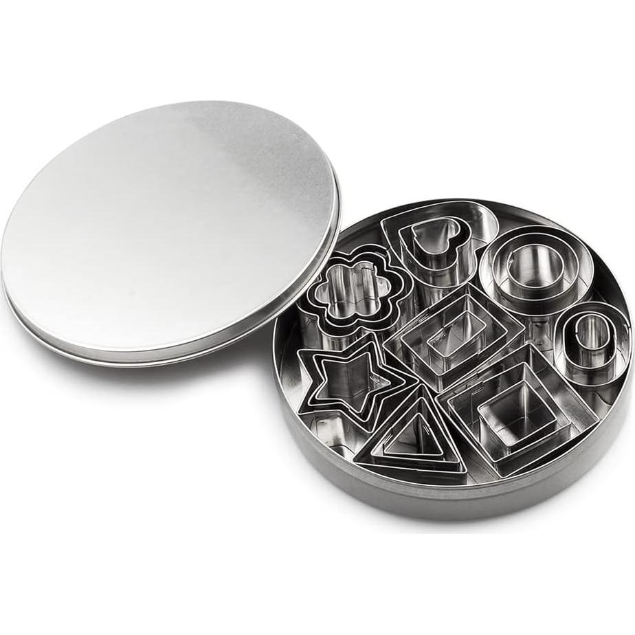 Juego de Cortadores de Galletas Mini YXCLIFE - 24 Piezas Acero Inoxidable